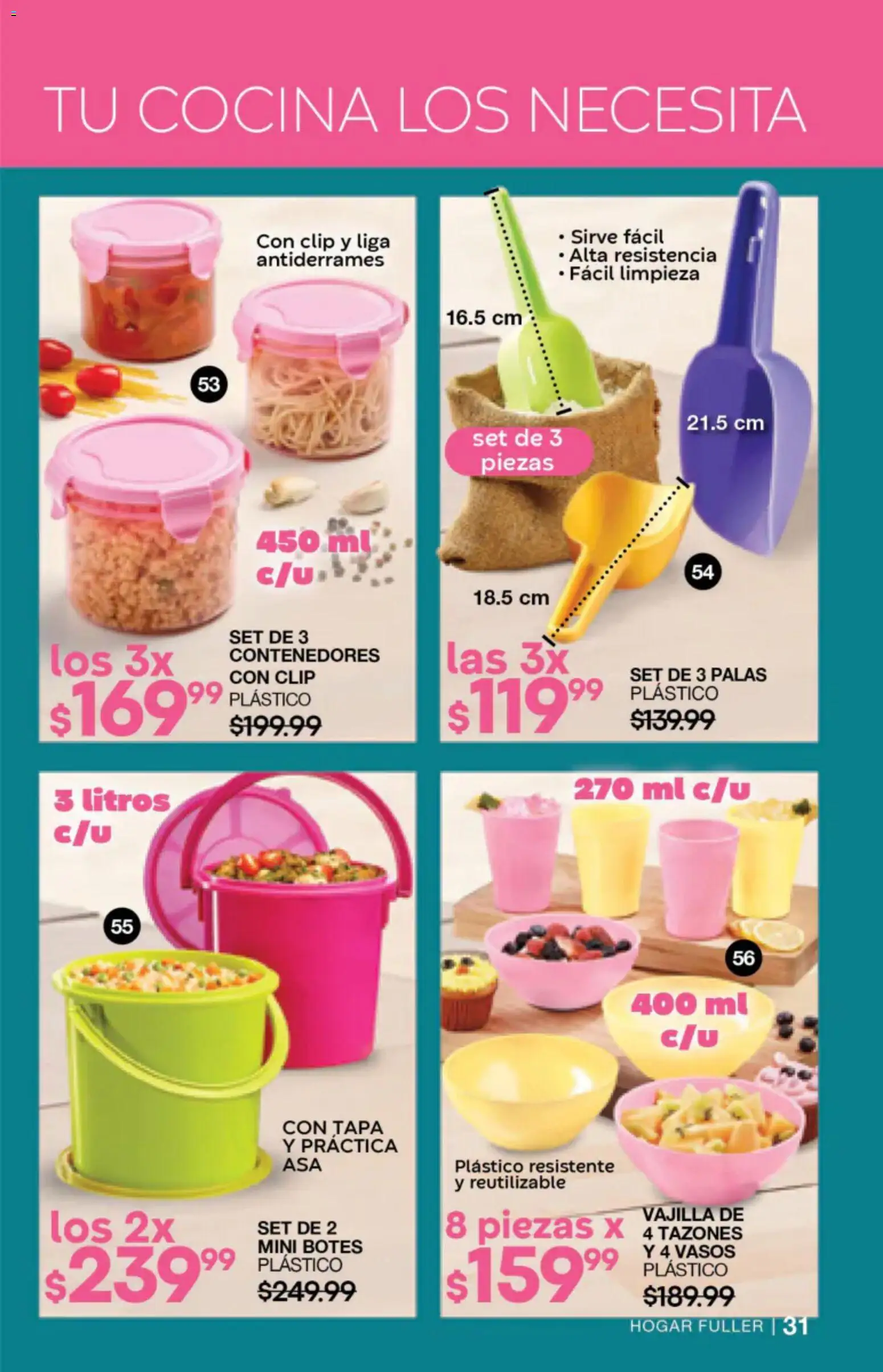 Nuevas ofertas de Fuller válidas en toda la República Mexicana desde el 08/07/2026. ¡Encuentra las mejores ofertas en Fuller campaña 7 2026! | Página: 25 | Productos: Cocina, Vasos, Liga