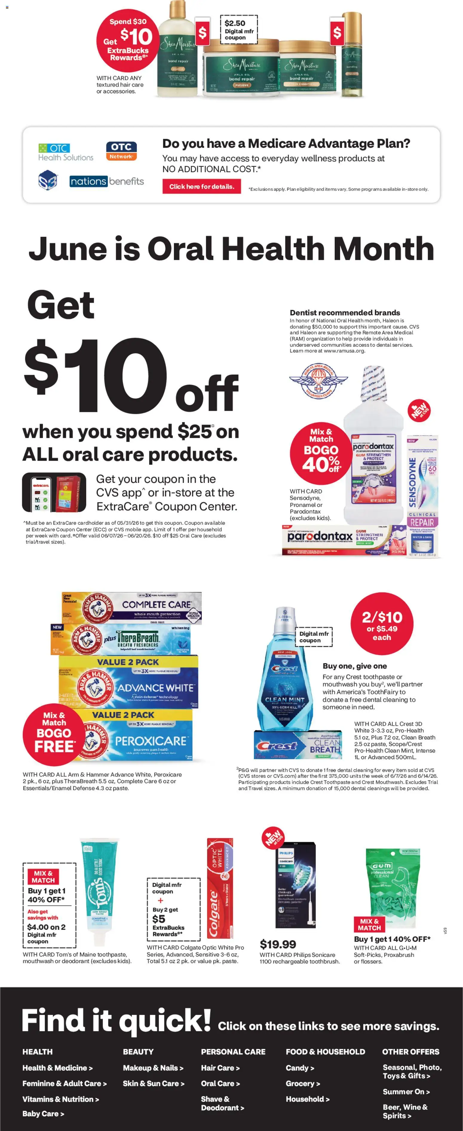 CVS Pharmacy Weekly Ad - WA - valid from 07.06.2026 | Page: 7 | Products: Oil, Wine, Deodorant, Toothpaste