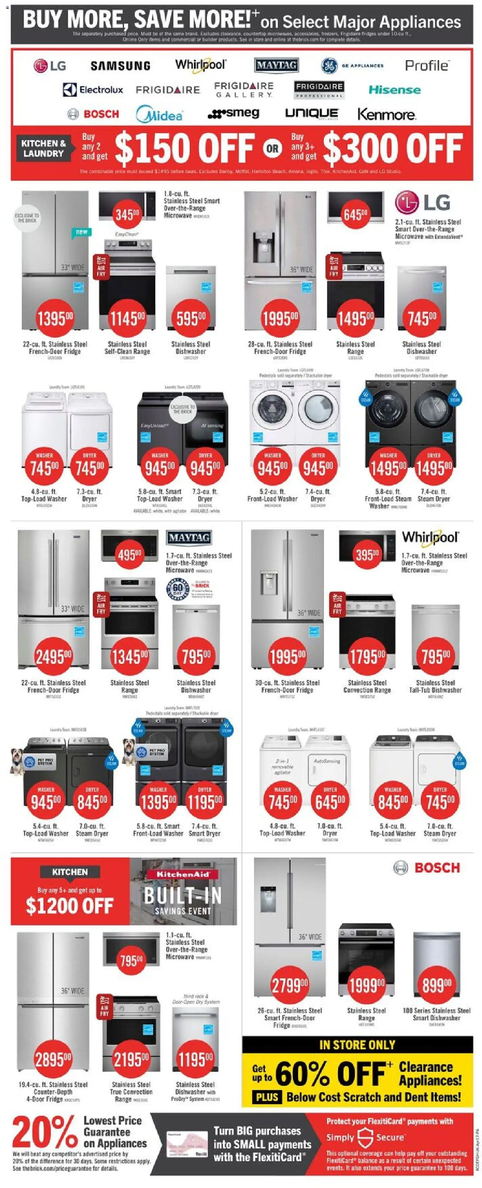 The Brick flyer valid from 17.04.2026 | Page: 8 | Products: Dryer, Dishwasher