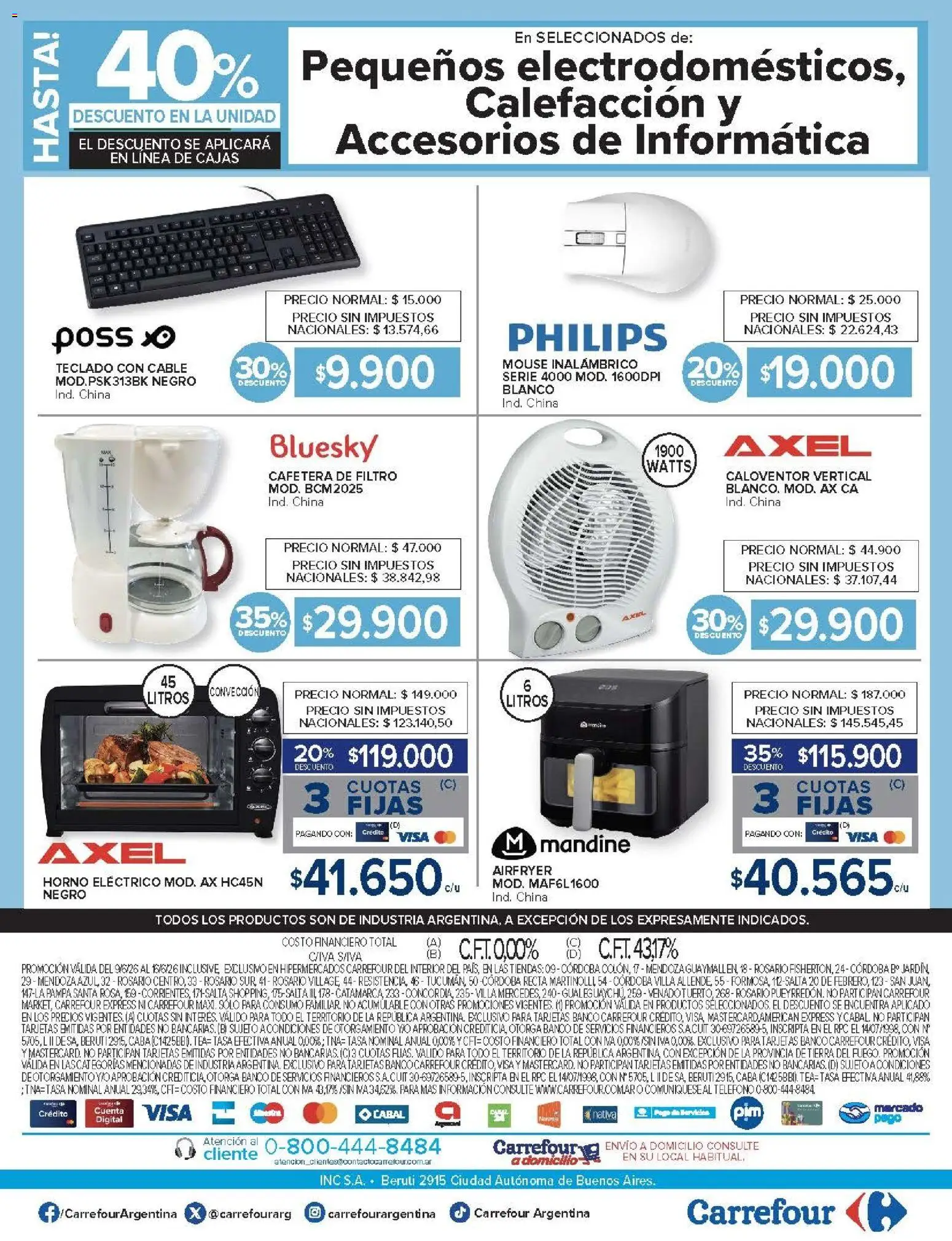 Carrefour ofertas │ válido desde el 09.06.2026 | Página: 37 | Productos: Teléfono, Horno, Cafetera, Horno eléctrico