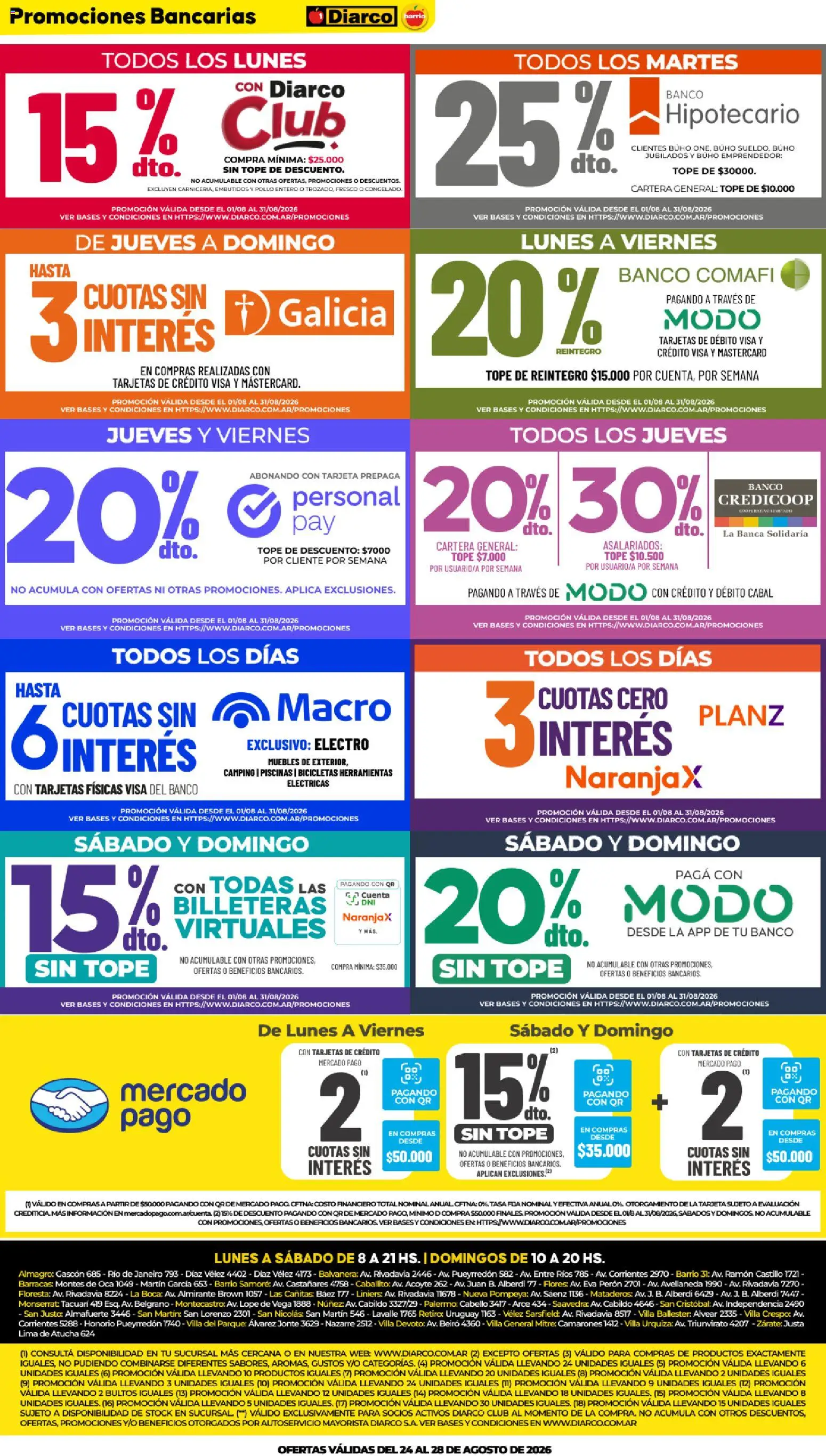 Diarco - Ofertas Diarco Barrio │ válido desde el 24/08/2026 | Página: 11 | Productos: Cartera, Pollo entero, Embutidos, Lima