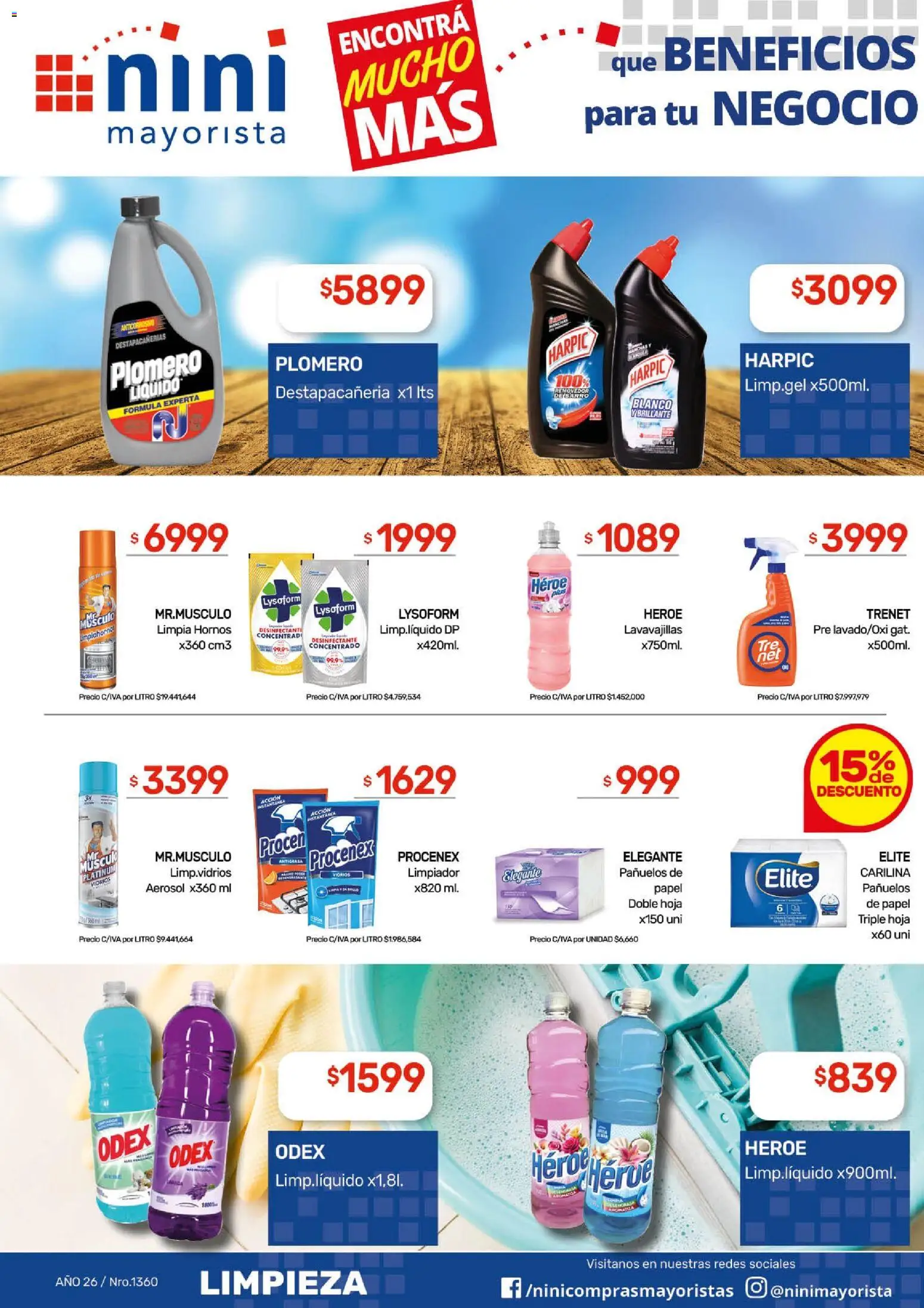NINI Mayorista ofertas │ válido desde el 18.05.2026 | Página: 11 | Productos: Desinfectante, Lavavajillas, Limpiador