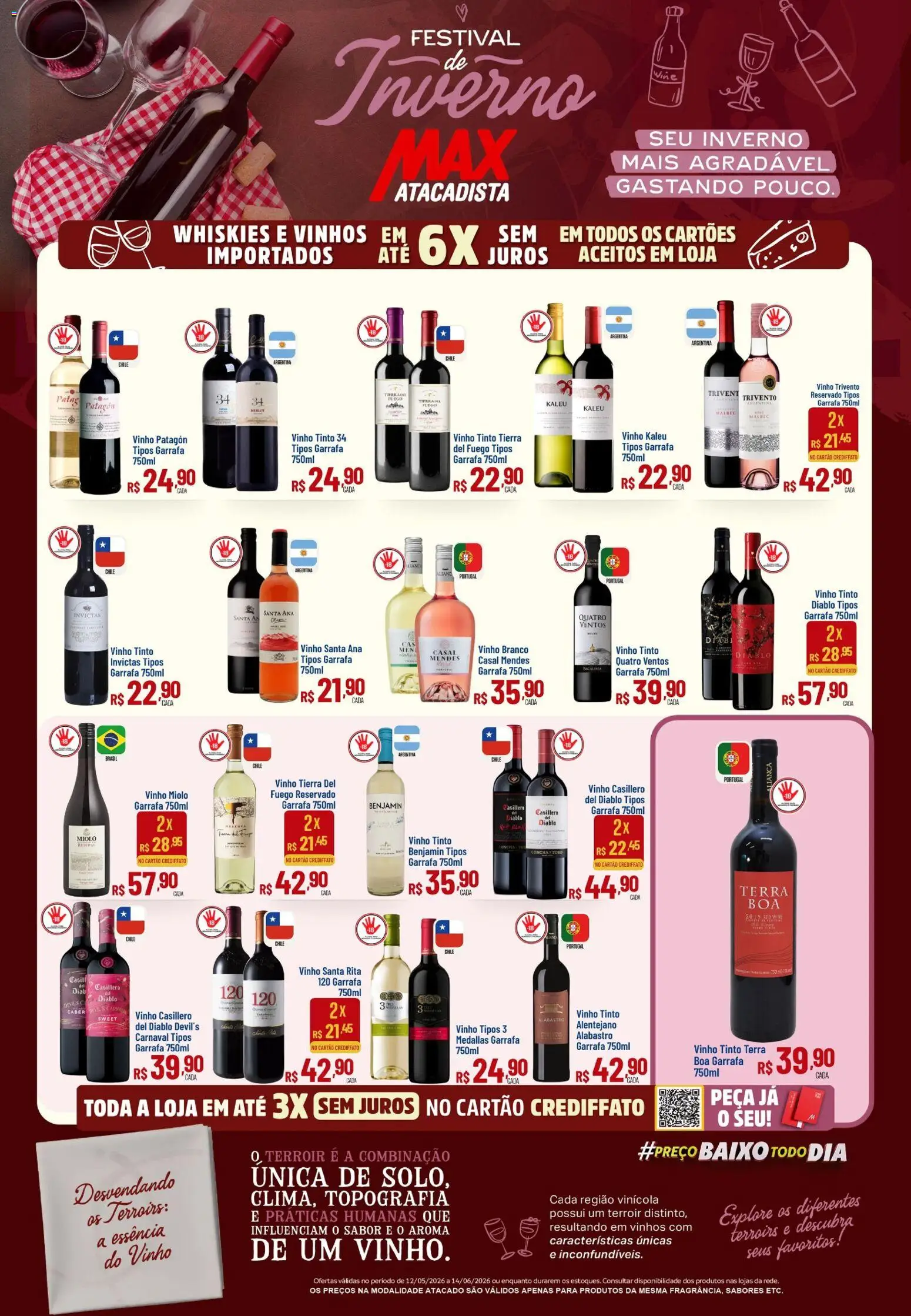 Max Atacadista Folheto - válido de 12.05.2026 | Página: 2 | Produtos: Cará, Vinho, Benjamin, Baixo