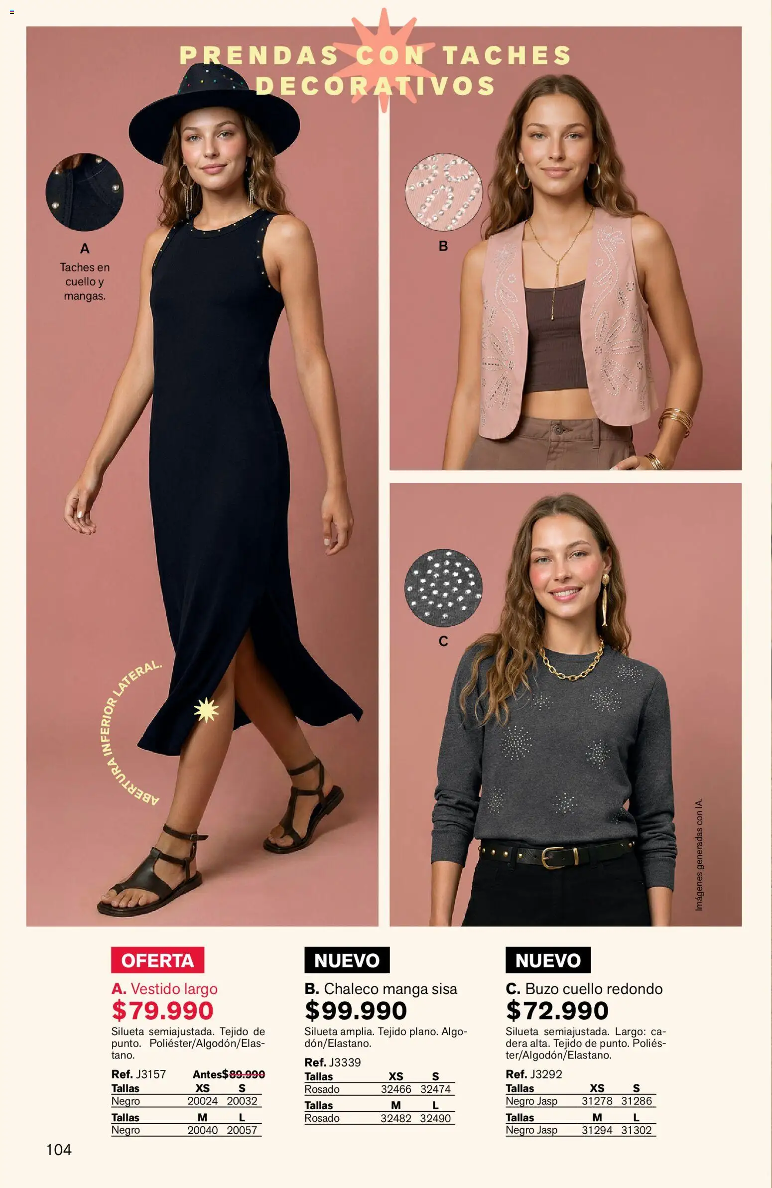 Leonisa revista - valida desde el 24/08/2026 | Página: 104 | Productos: Buzo, Vestido, Cuello, Chaleco