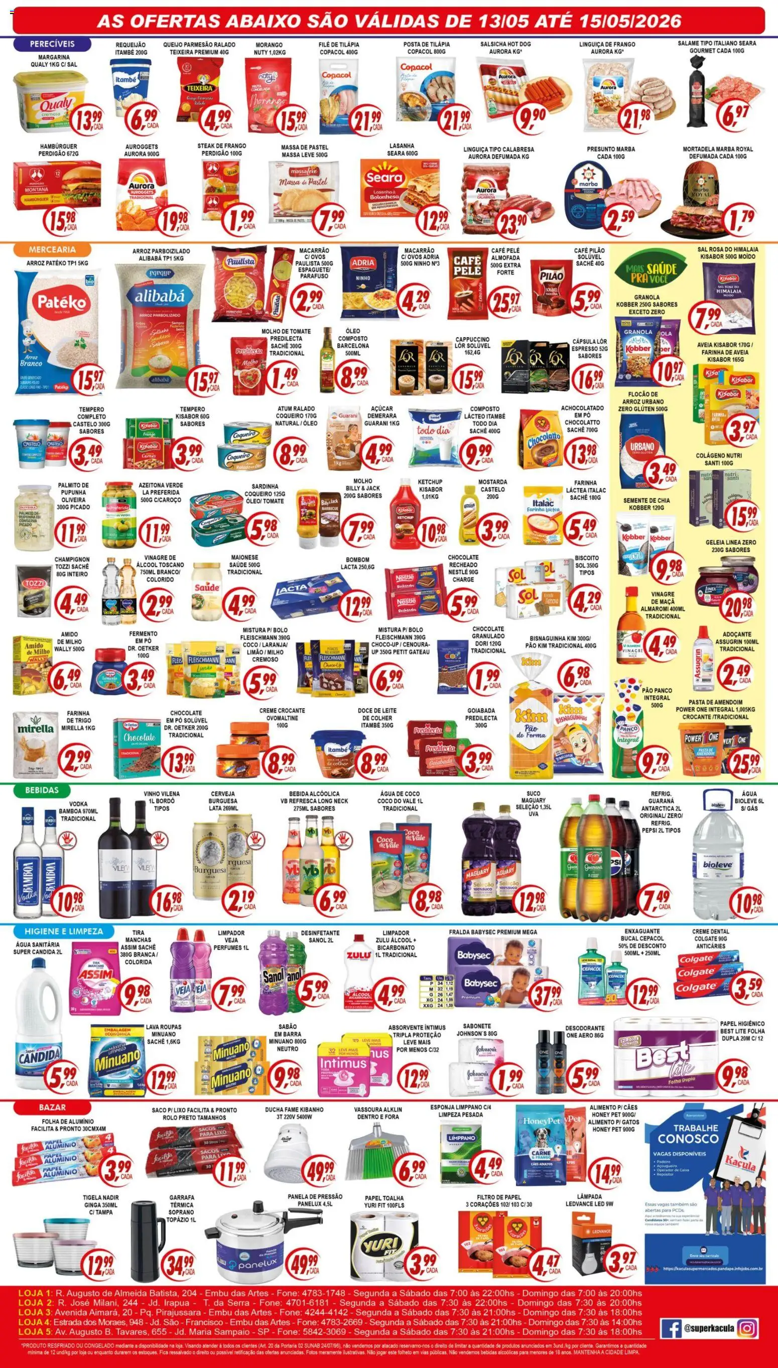 Kaçula Folheto - válido de 13.05.2026 | Página: 2 | Produtos: Esponja, Chia, Salame, Escada