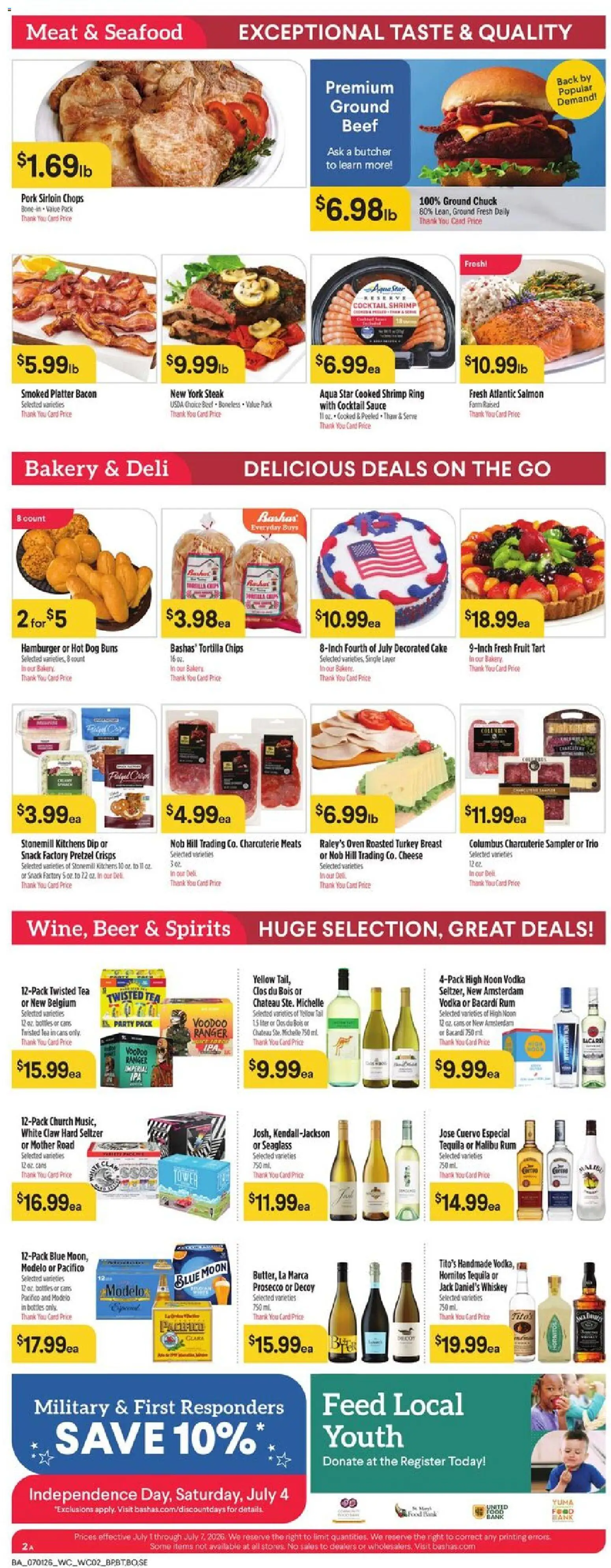 Basha's Weekly Ad - valid from 07/01/2026 | Page: 3 | Products: Ring, Beer, Beef, Chips
