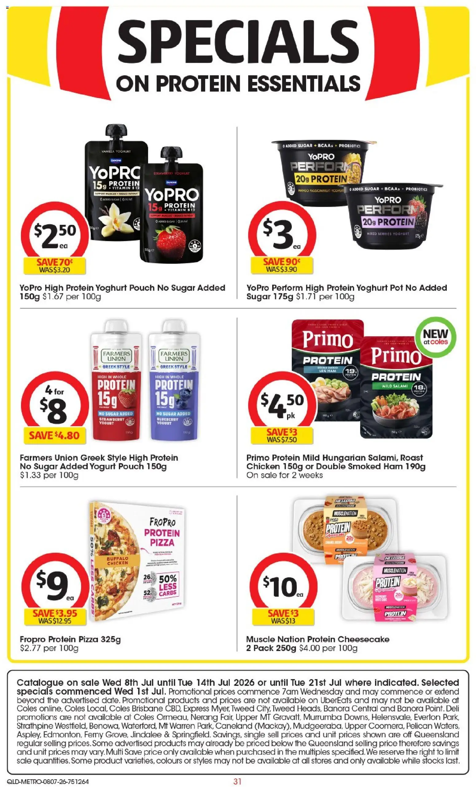 Coles catalogue - valid from 08/07/2026 | Page: 31 | Products: Yoghurt, Salami, Pizza, Vitamin