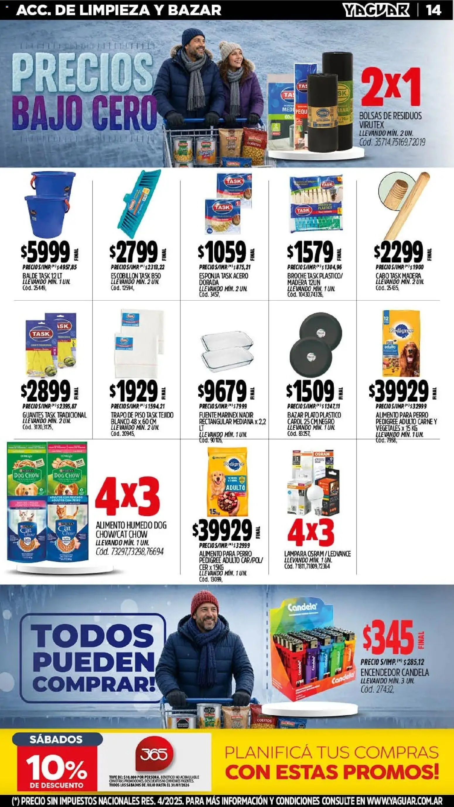 Yaguar - Oferta Semanal San Juan │ válido desde el 20/07/2026 | Página: 14 | Productos: Trapo de piso, Lámpara, Esponja, Escobillon