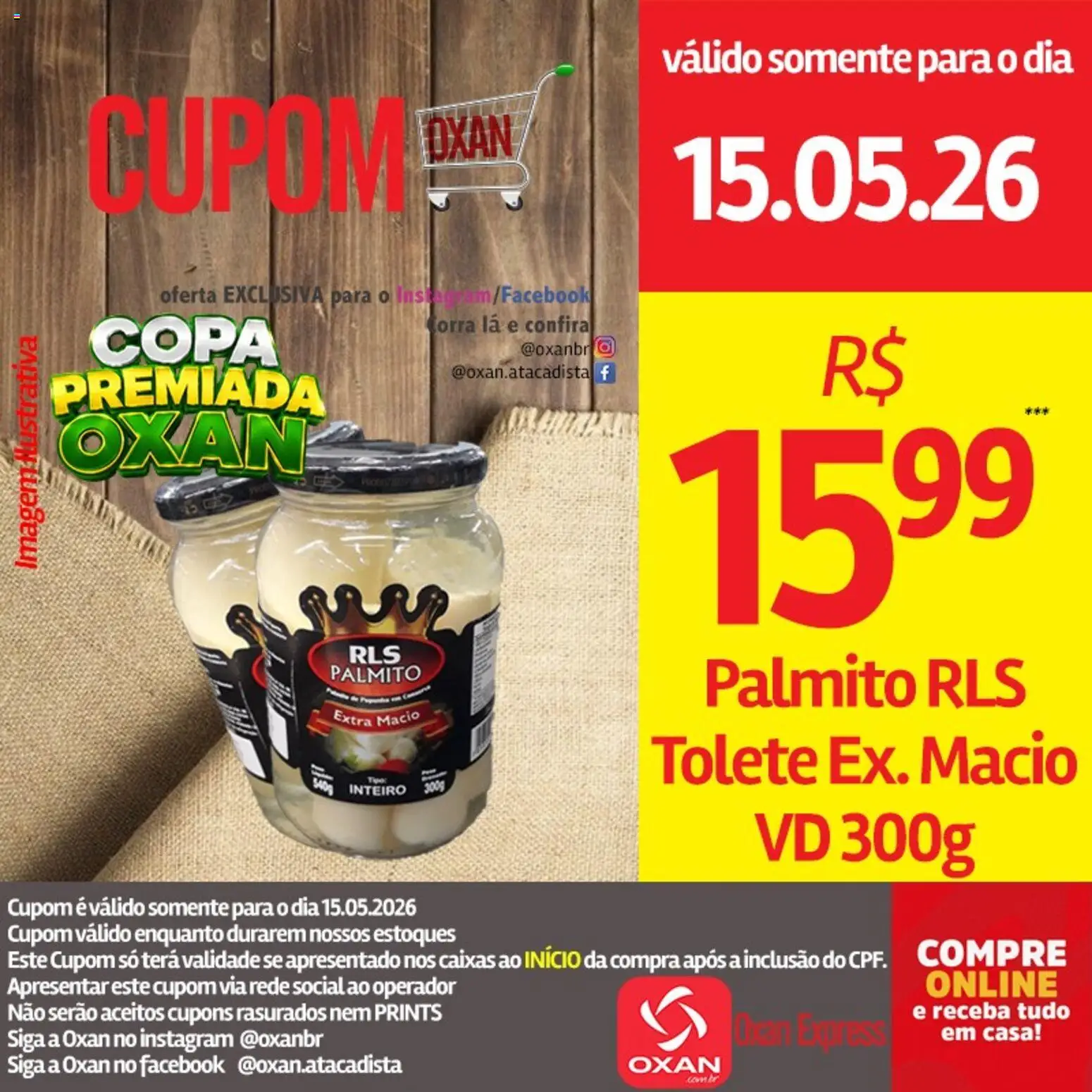 Oxan Atacadista Folheto - válido de 15.05.2026 | Página: 12 | Produtos: Palmito, Copa