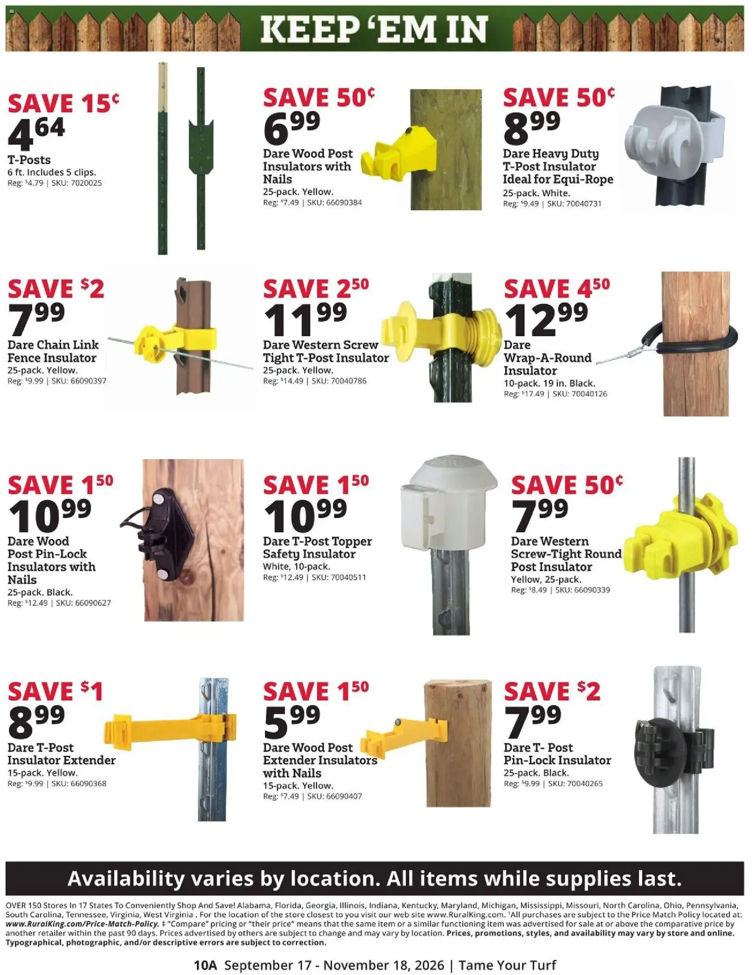 Rural King Ad - valid from 09/17/2026 | Page: 10 | Products: Screw