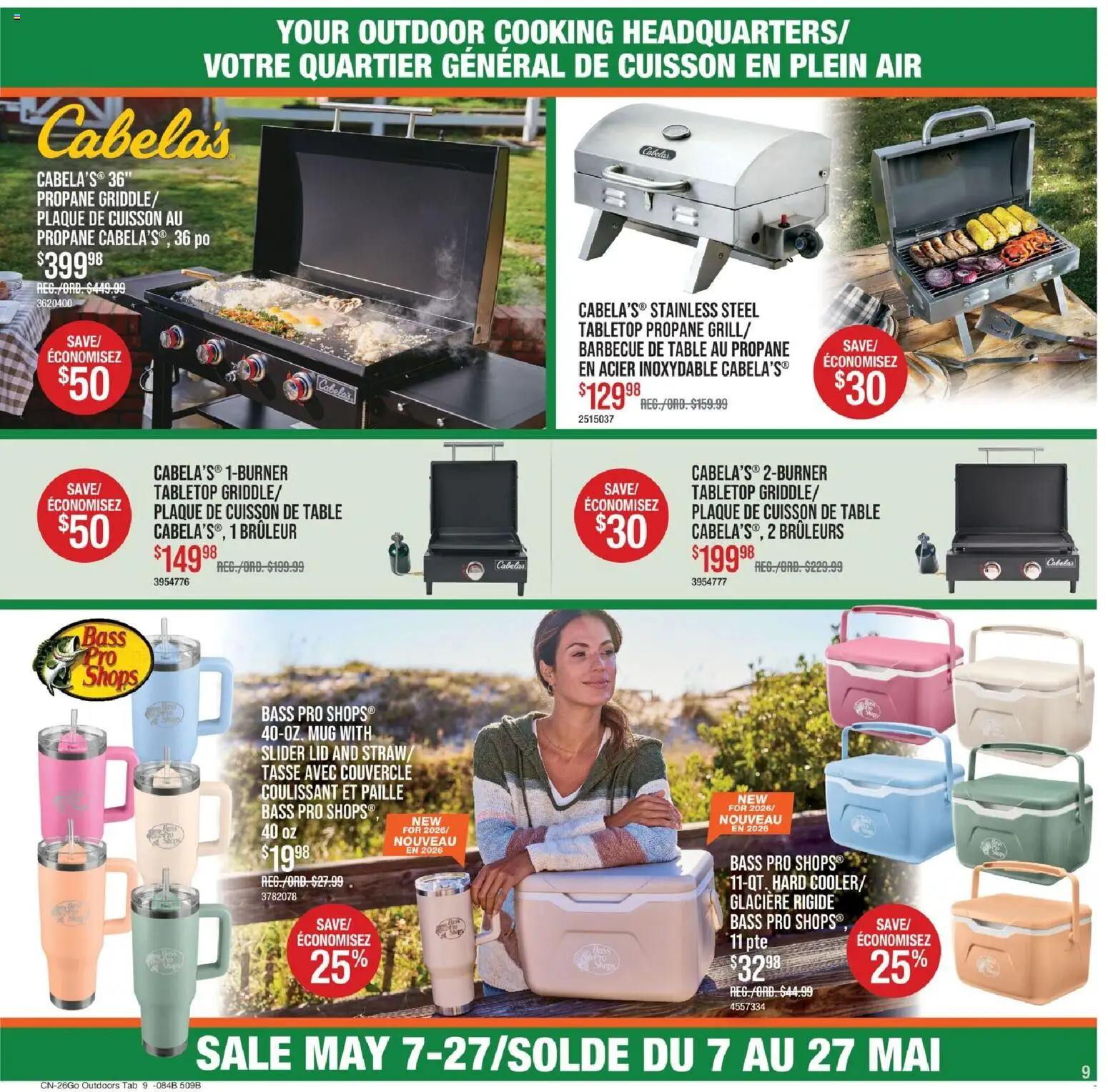Cabelas flyer valid from 07.05.2026 | Page: 9 | Products: Table