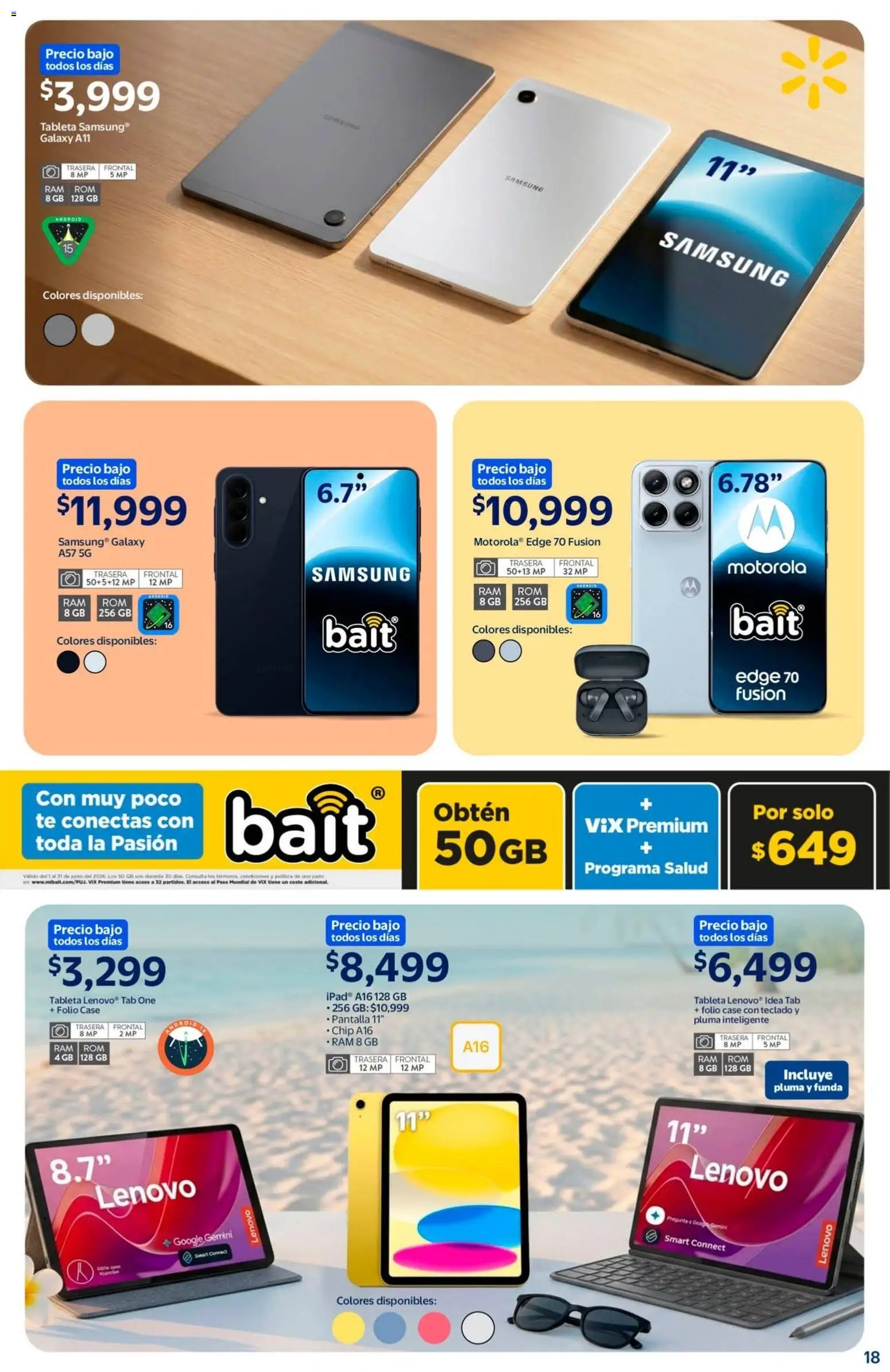 Nuevas ofertas de Walmart válidas en toda la República Mexicana desde el 08.06.2026. ¡Encuentra las mejores ofertas en Walmart folleto Toy Story! | Página: 18 | Productos: Funda, Paté, Té, Tableta