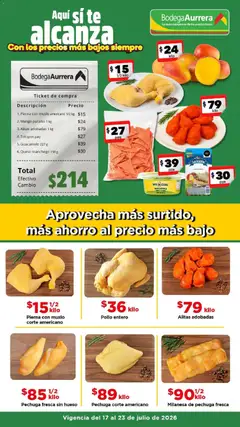 Vista previa de Bodega Aurrerá folleto Aprovecha más surtido, nuevo folleto de la tienda, válido en México a partir del 17/07/2026