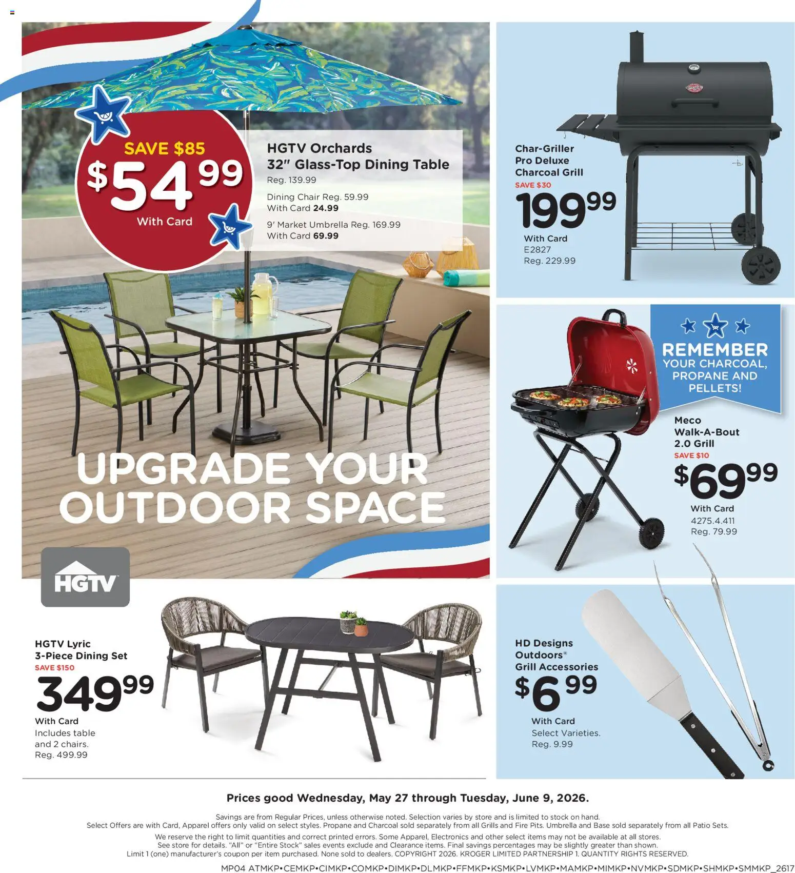 King Soopers Home & Apparel - valid from 27.05.2026 | Page: 4 | Products: Table, Chair, Umbrella, Grill