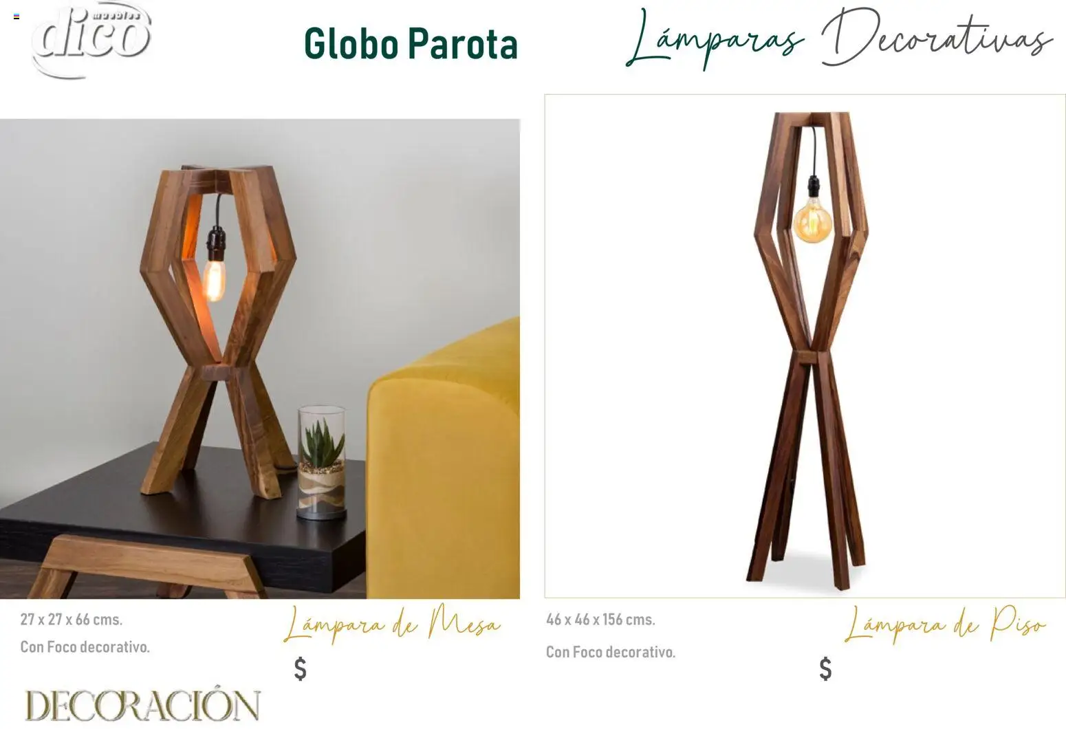 Nuevas ofertas de Muebles Dico válidas en toda la República Mexicana desde el 09/12/2025. ¡Encuentra las mejores ofertas en Muebles Dico catálogo Decoración! | Página: 45 | Productos: Decoración, Mesa, Lámpara, Foco