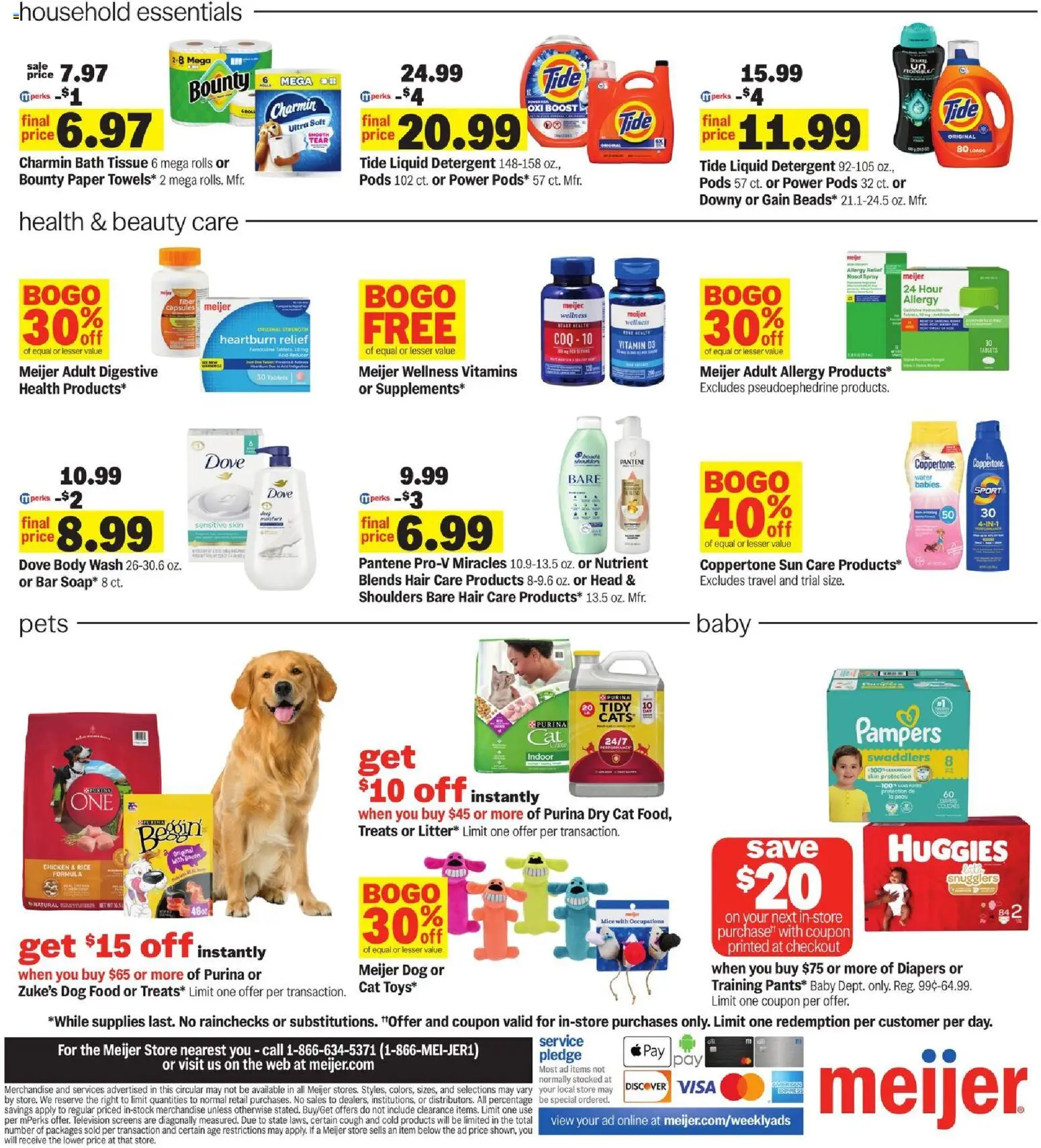 Meijer Weekly Ad - valid from 15.04.2026 | Page: 4 | Products: Dog Food, Rice, Water, Television