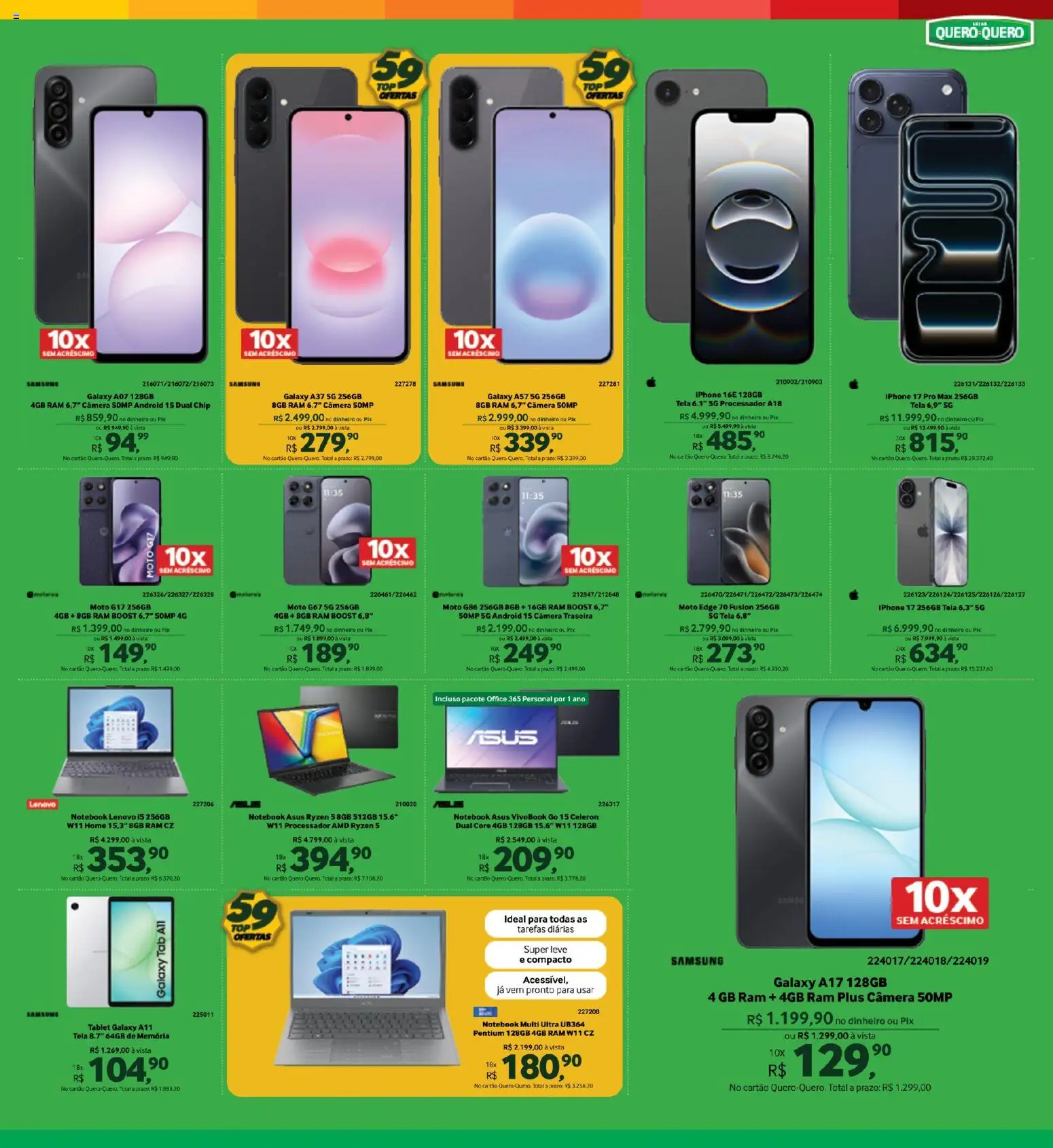 Lojas Quero-Quero Folheto - válido de 15/08/2026 | Página: 15 | Produtos: Notebook, Tablet, Iphone, Câmera