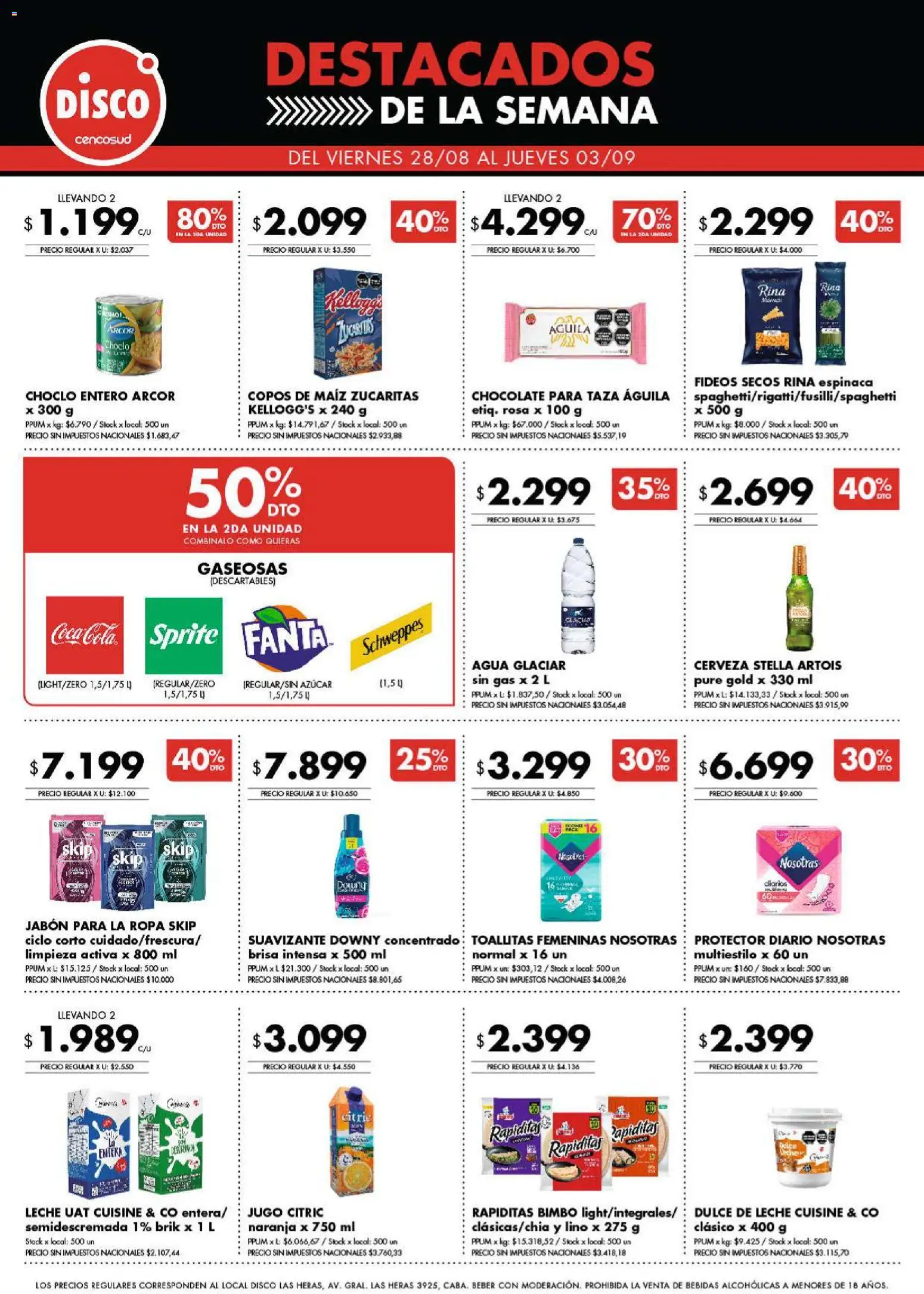 Disco ofertas │ válido desde el 27/08/2026 | Página: 9 | Productos: Bebidas, Taza, Fideos, Suavizante