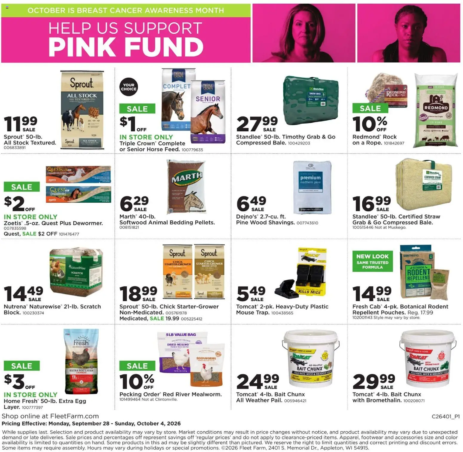 Mills Fleet Farm Weekly Ad - valid from 09/28/2026 | Page: 25 | Products: Bedding, Bag, Mouse, Bait