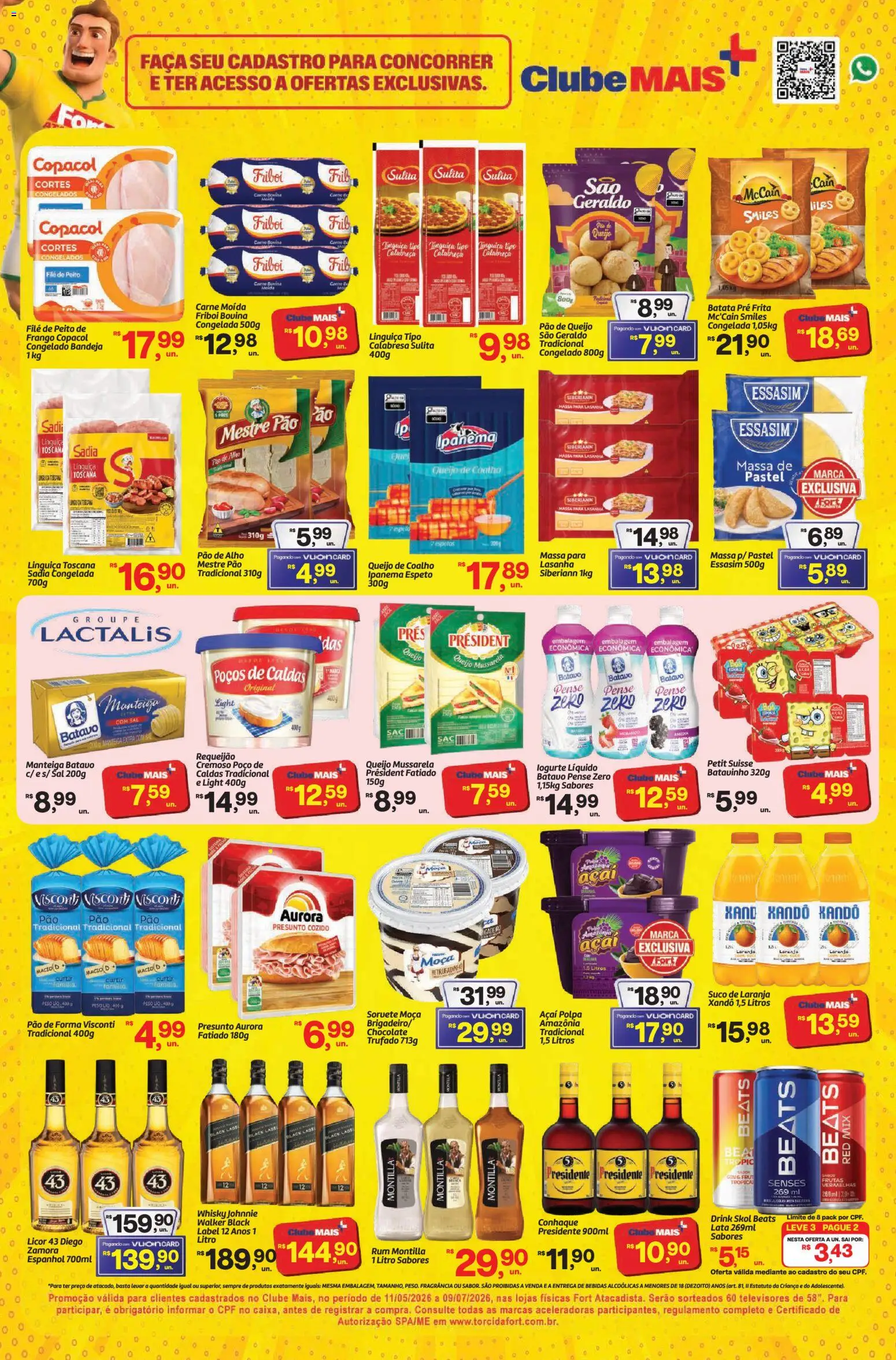 Fort Atacadista Folheto - válido de 11.05.2026 | Página: 3 | Produtos: Licor 43, Pao de alho, Linguiça, Pão de forma