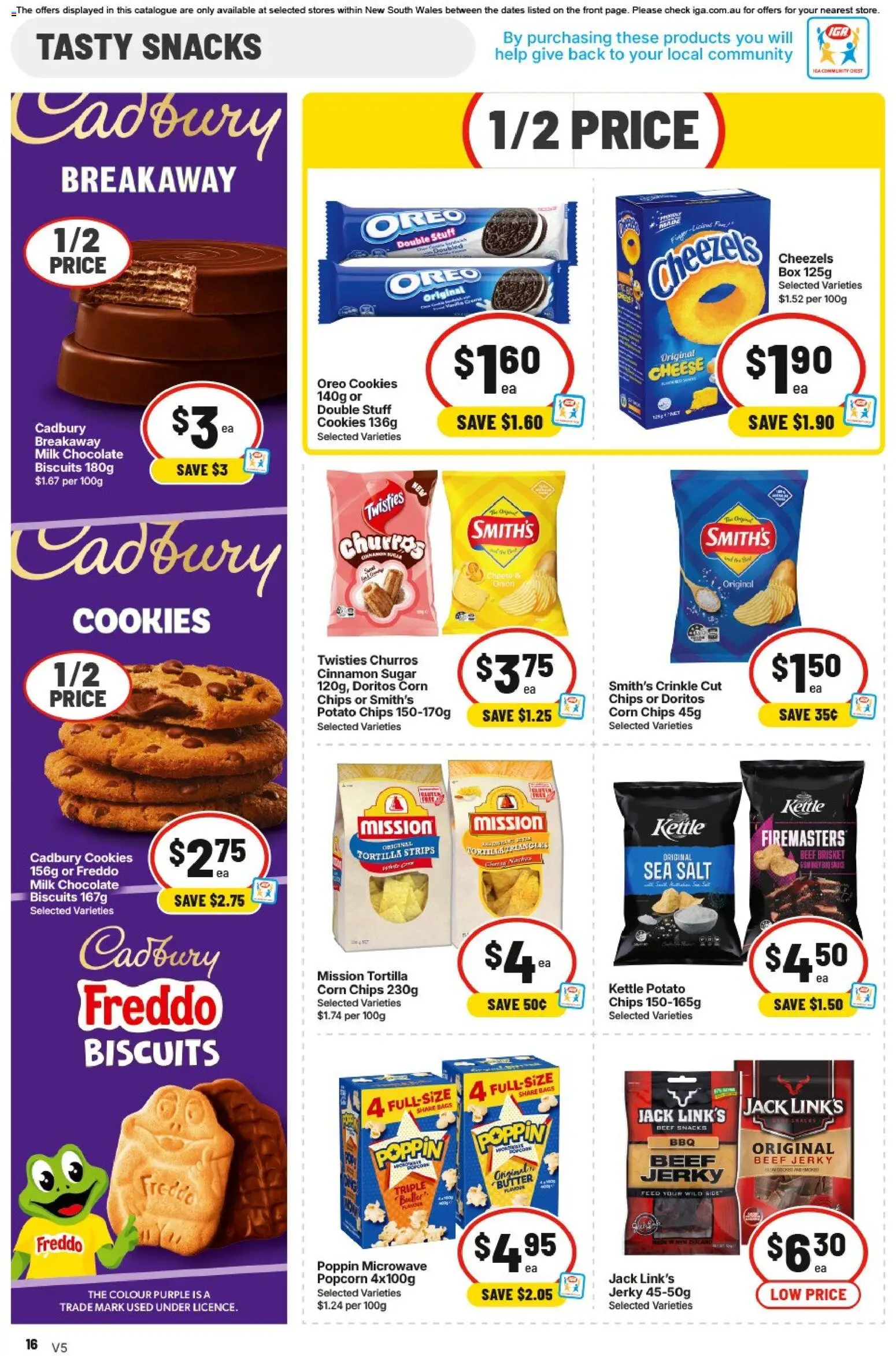 IGA catalogue - valid from 12/08/2026 | Page: 16 | Products: Jerky, Beef, Oreo, Salt