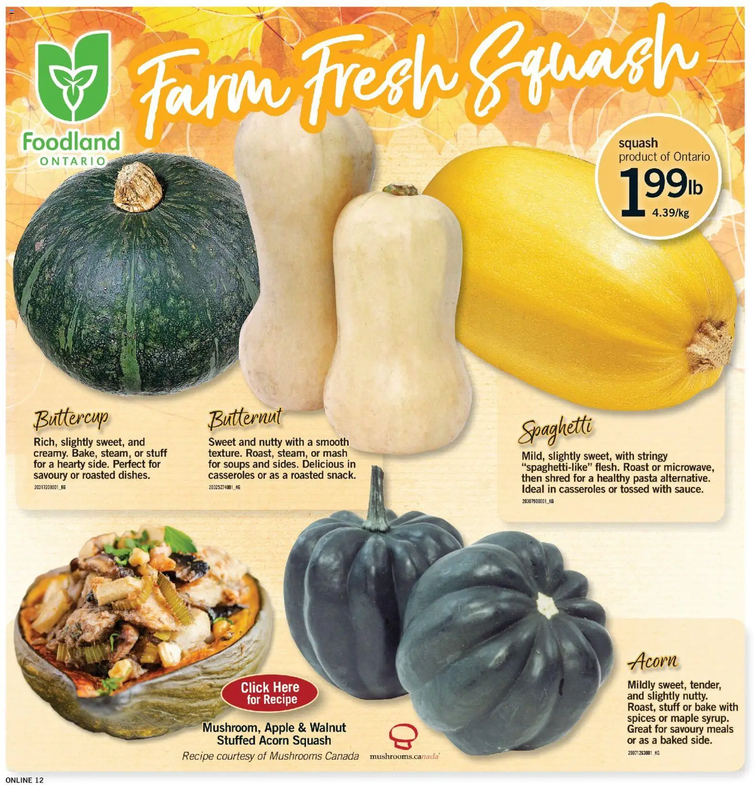 Fortinos flyer valid from Sep 24, 2026 | Page: 12 | Products: Spaghetti, Roast, Soups, Mushrooms