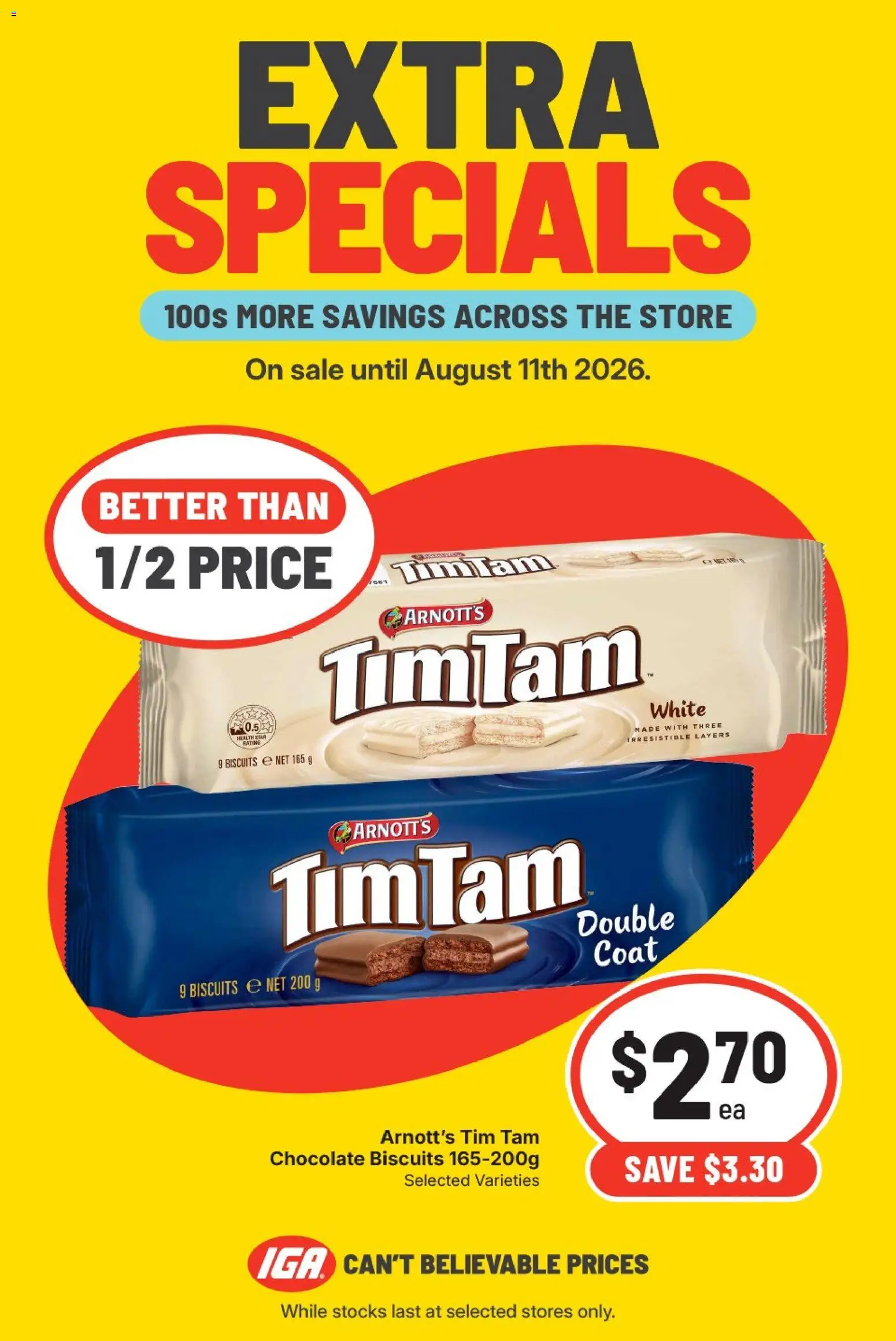 IGA catalogue - valid from 05/08/2026 | Page: 2 | Products: Chocolate, Biscuits, Coat