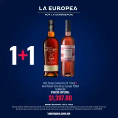 Vista previa de La Europea catálogo Ofertas, nuevo folleto de la tienda, válido en México a partir del 20/06/2026 | Página: 6 | Productos: Ron Zacapa Centenario, Ron, Ron Zacapa, Vino rosado