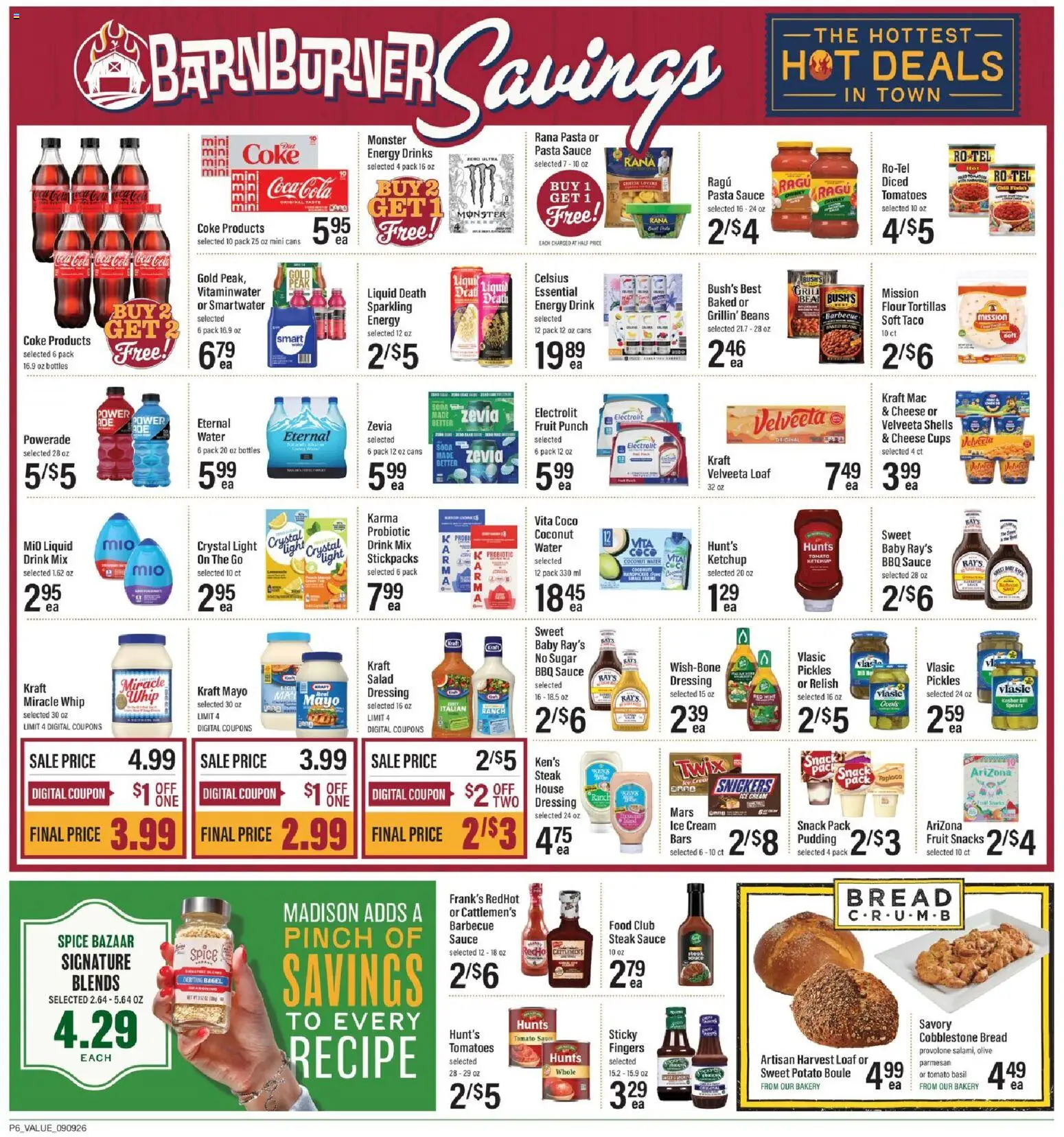 Lowes Foods Weekly Ad - NC - valid from 09/09/2026 | Page: 9 | Products: Sugar, Pickles, Snickers, Grill