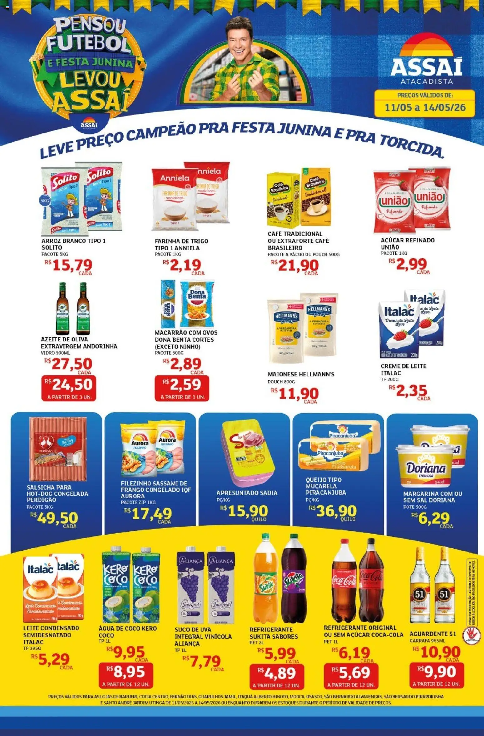 Assaí Atacadista Folheto - válido de 11.05.2026 | Página: 1 | Produtos: Coco, Água de coco, Farinha de trigo, Aliança