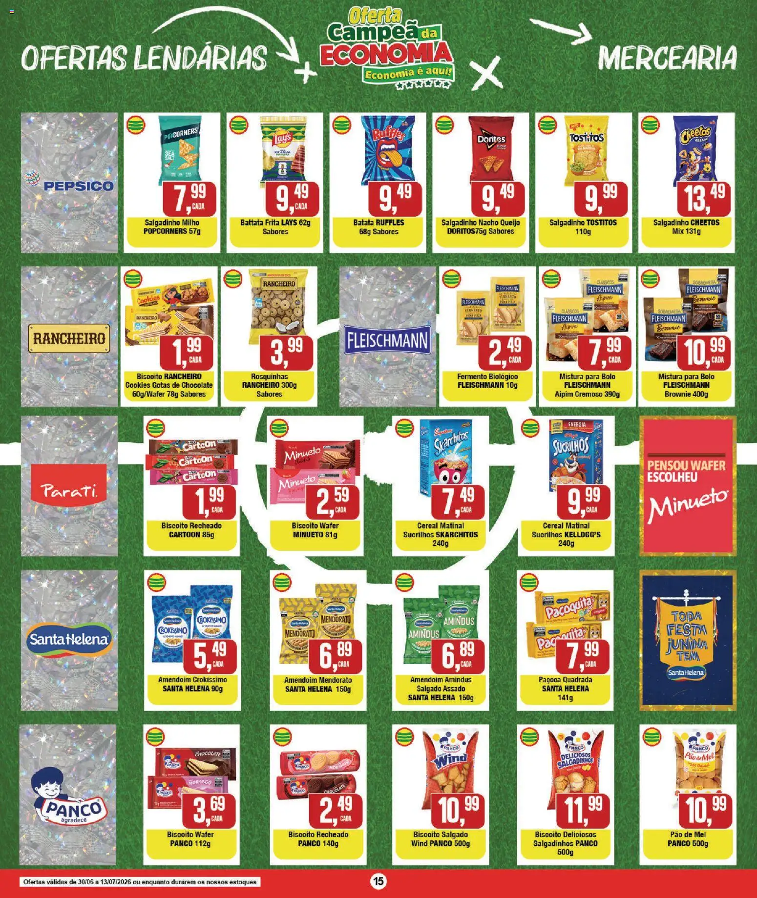 RedEconomia Folheto - válido de 13/07/2026 | Página: 15 | Produtos: Aipim, Picanha, Queijo, Pão