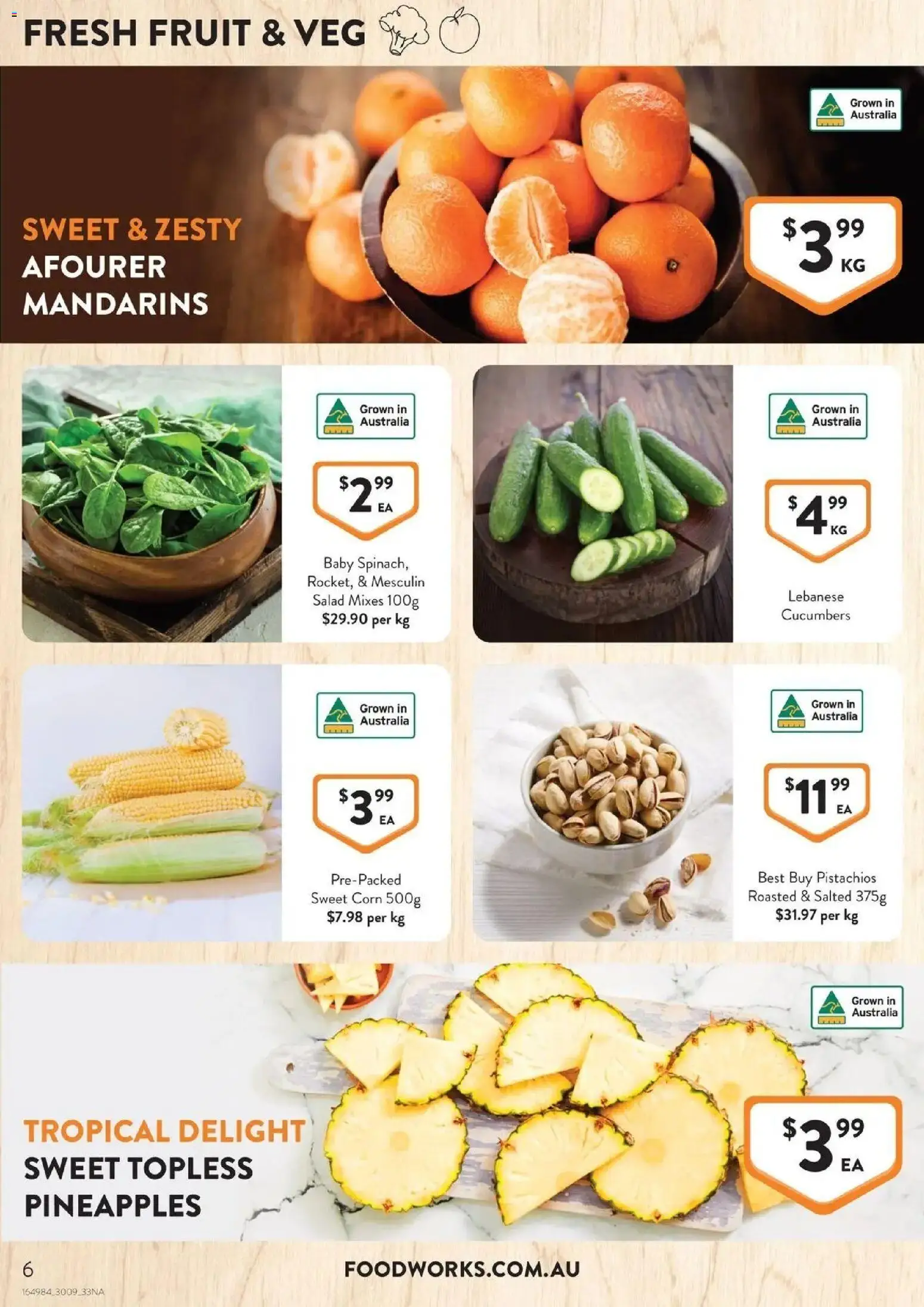 Foodworks catalogue Supermarket NSW - 30/09/2026 > weekly / monthly specials | Page: 6 | Products: Mandarins, Salad, Fruit, Pistachios