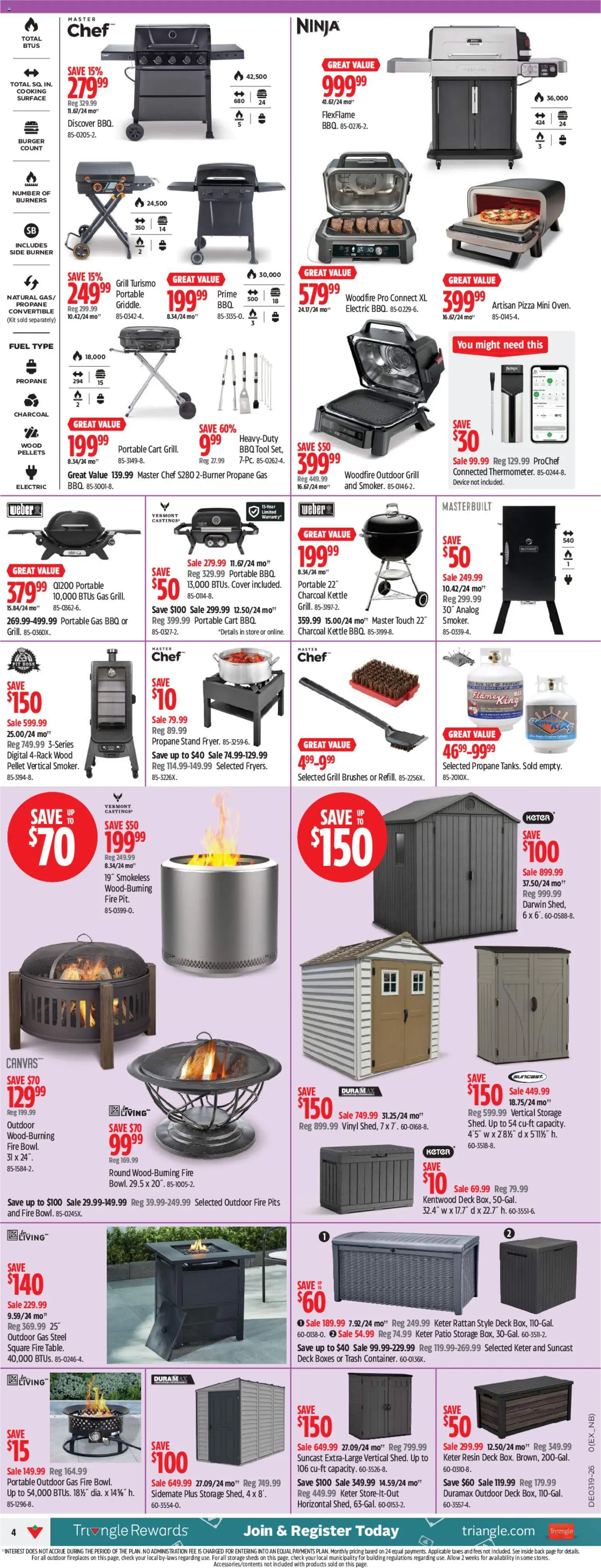 Canadian Tire flyer valid from 07.05.2026 | Page: 4 | Products: Grill, Kettle, Pizza