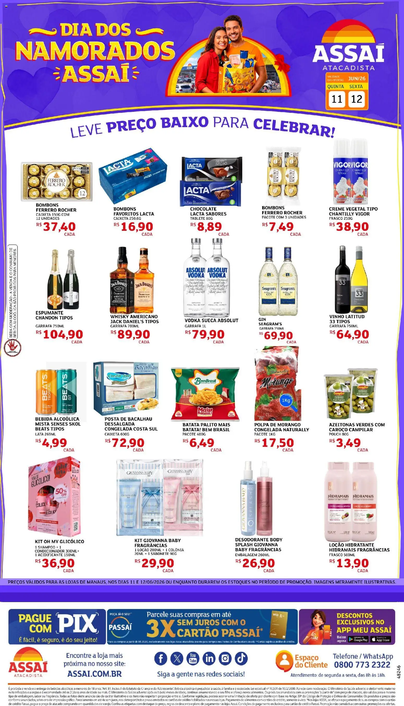 Assaí Atacadista Folheto - válido de 11.06.2026 | Página: 1 | Produtos: Azeitonas, Espumante, Pneus, Base