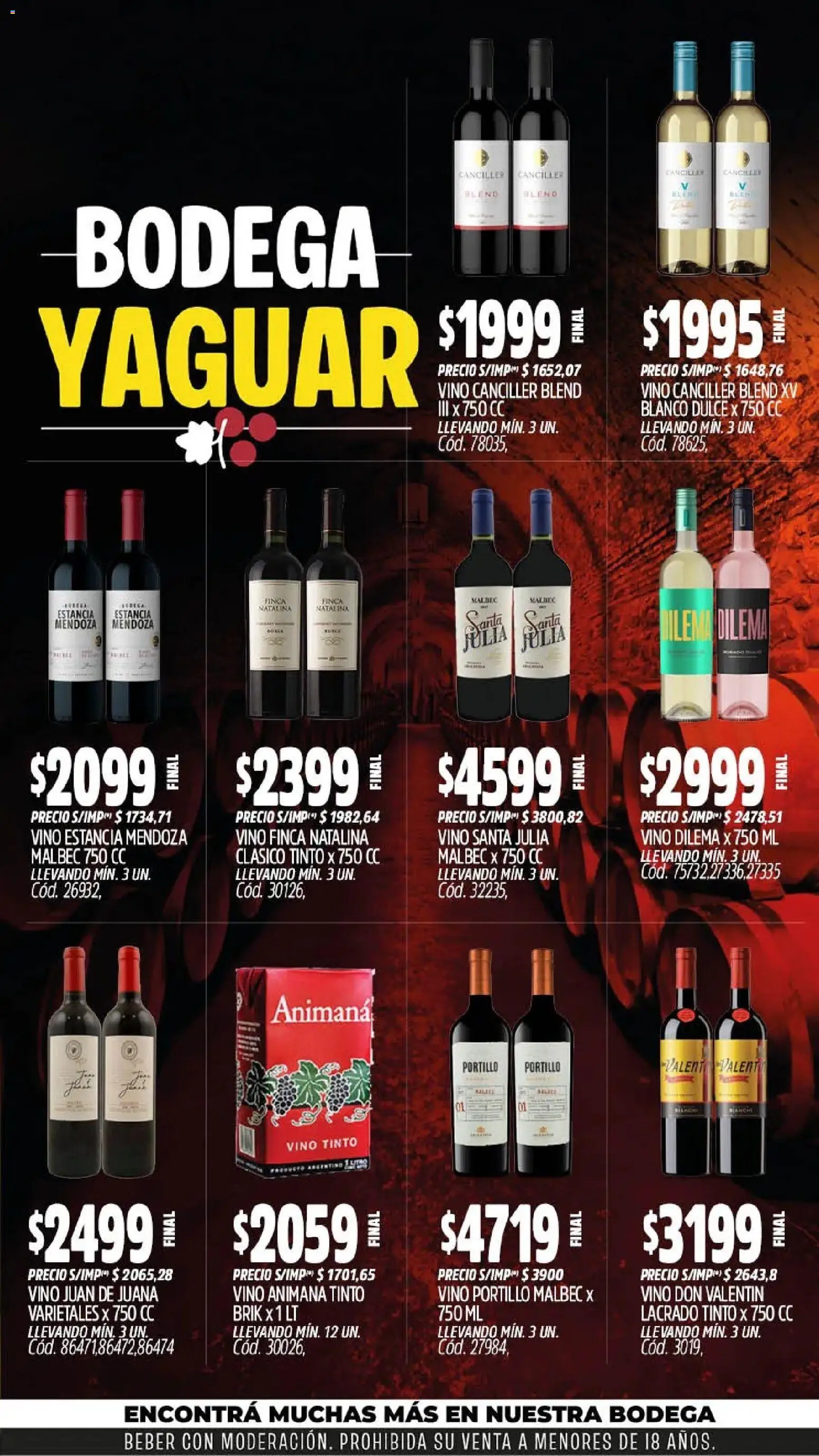 Yaguar - Oferta Semanal Salta │ válido desde el 10/08/2026 | Página: 8 | Productos: Vino tinto, Dulce, Vino