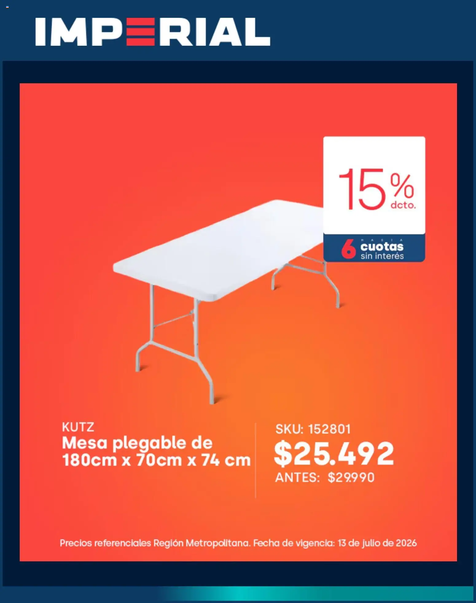 Imperial Ofertas │ válido desde el 30.06.2026 | Página: 3 | Productos: Mesa