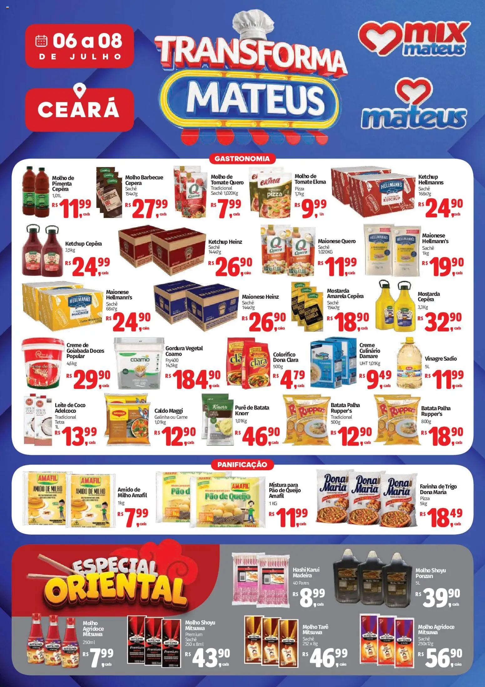 Mateus Folheto - válido de 06/07/2026 | Página: 1 | Produtos: Doces, Maionese, Goiabada, Leite de coco