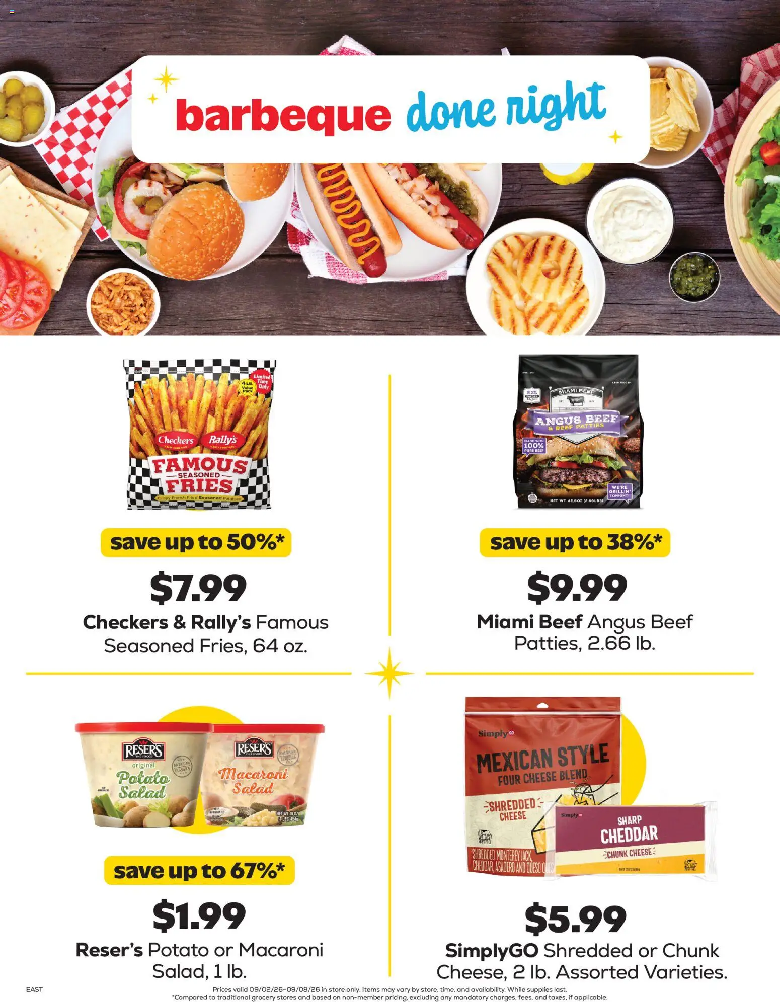Grocery Outlet Weekly Ad - valid from 09/02/2026 | Page: 2 | Products: Cheese, Beef, Salad