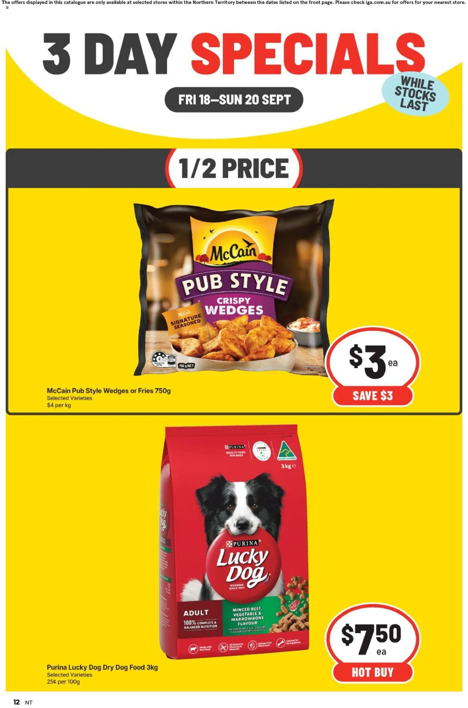 IGA catalogue - valid from 18/09/2026 | Page: 4 | Products: Fries, Food, Dog food