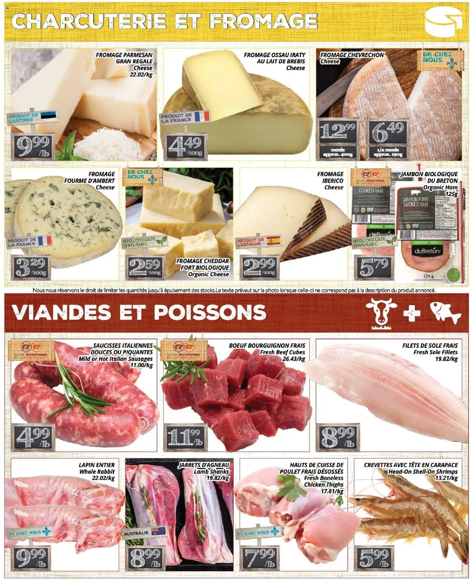 Pa Supermarché flyer valid from Sep 14, 2026 | Page: 3 | Products: Sausages, Cheddar, Cheese, Chicken