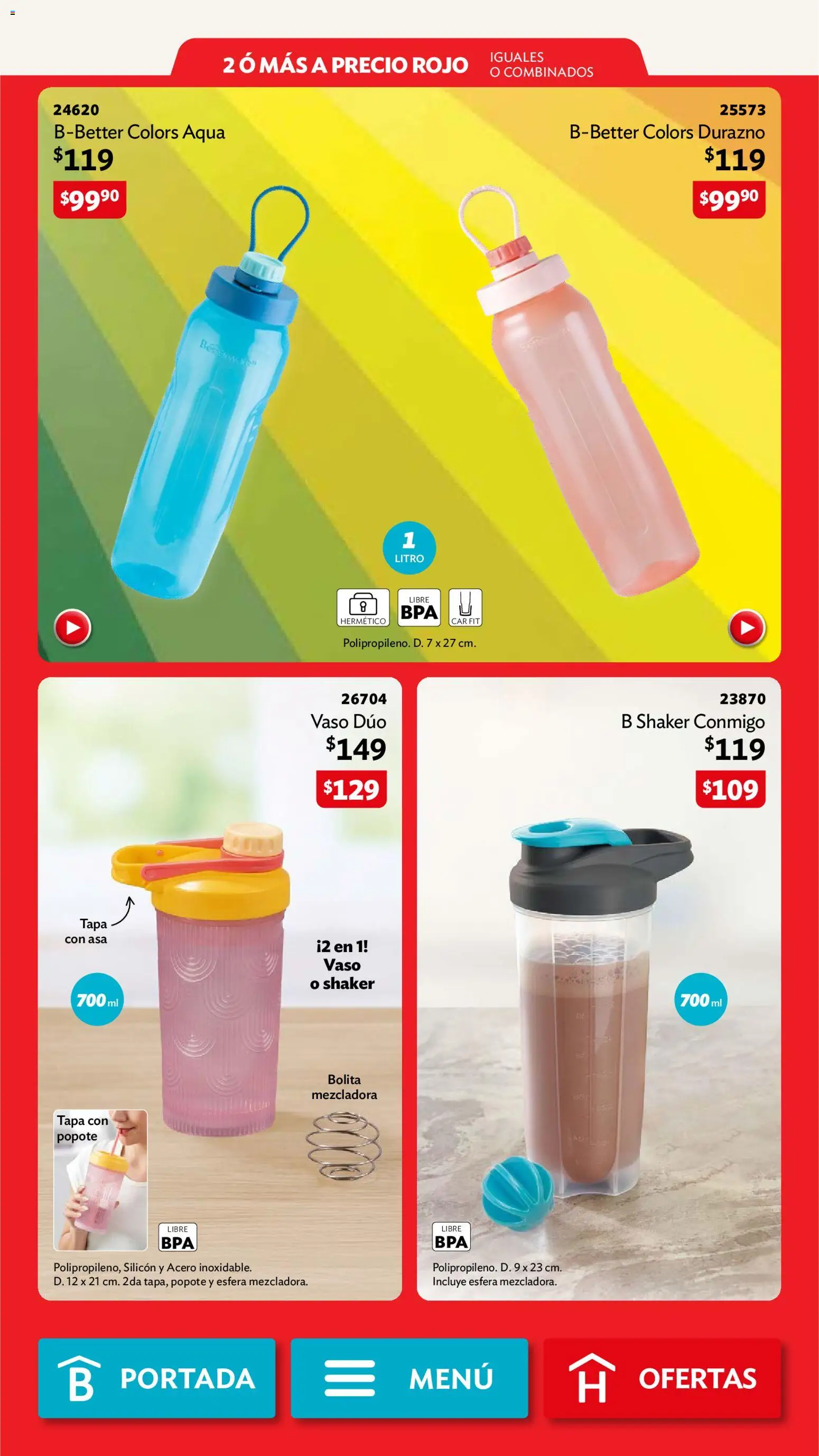 Nuevas ofertas de Betterware válidas en toda la República Mexicana desde el 29/06/2026. ¡Encuentra las mejores ofertas en Betterware campaña 7 2026! | Página: 96 | Productos: Durazno