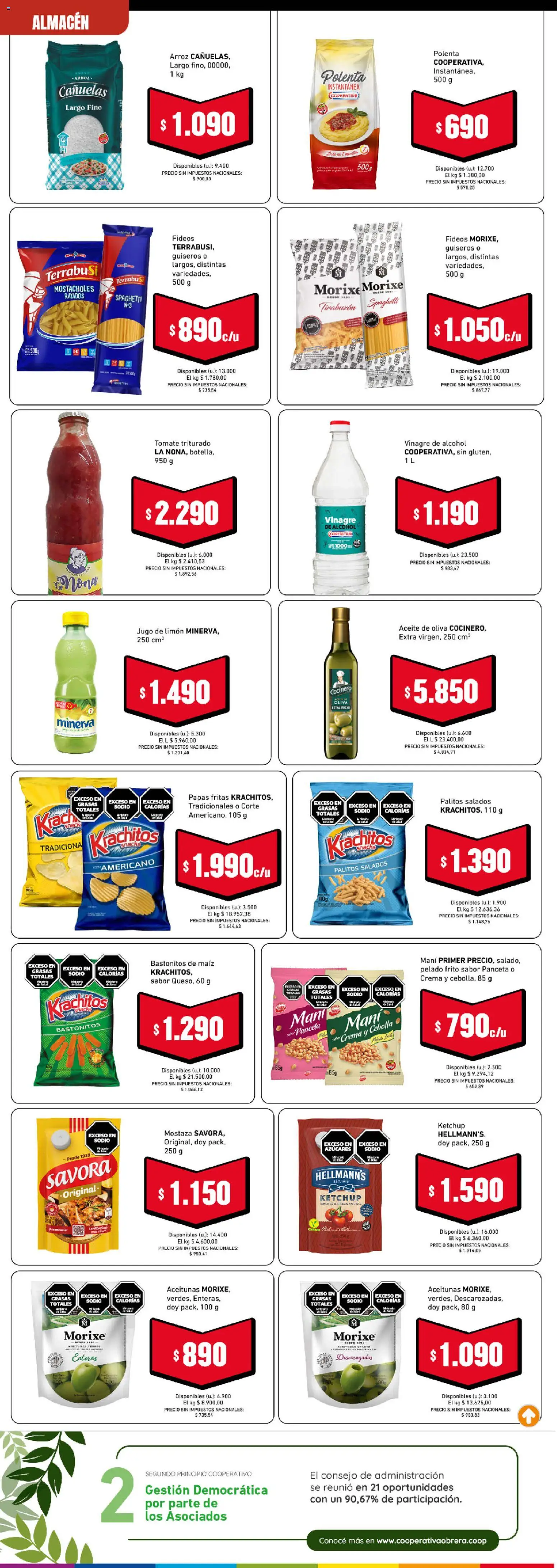 Cooperativa Obrera - Folleto │ válido desde el 24/09/2026 | Página: 3 | Productos: Alcohol, Arroz, Fideos, Crema