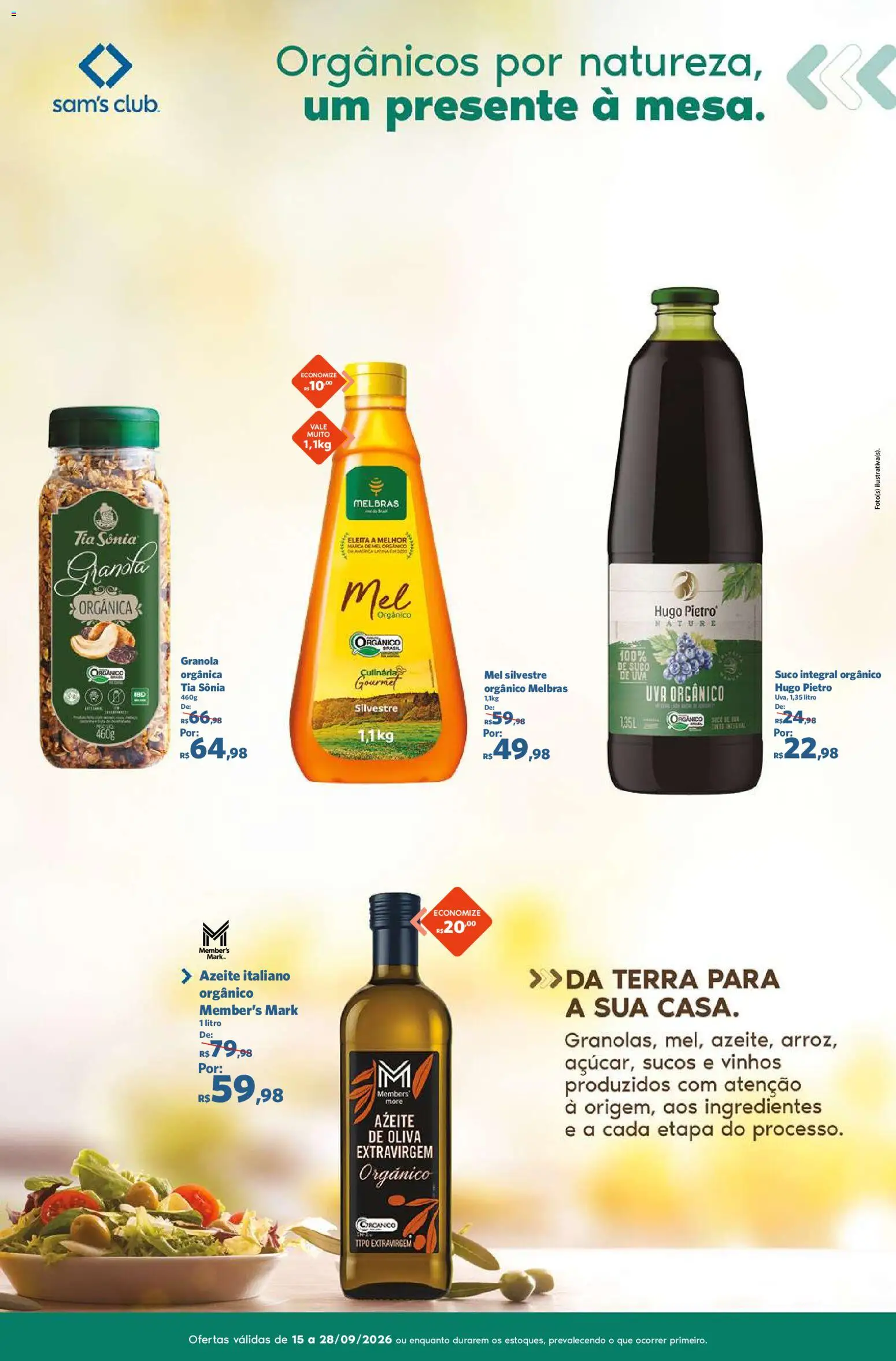 Sam's Club Folheto - válido de 15/09/2026 | Página: 9 | Produtos: Suco, Granola, Azeite de oliva, Azeite