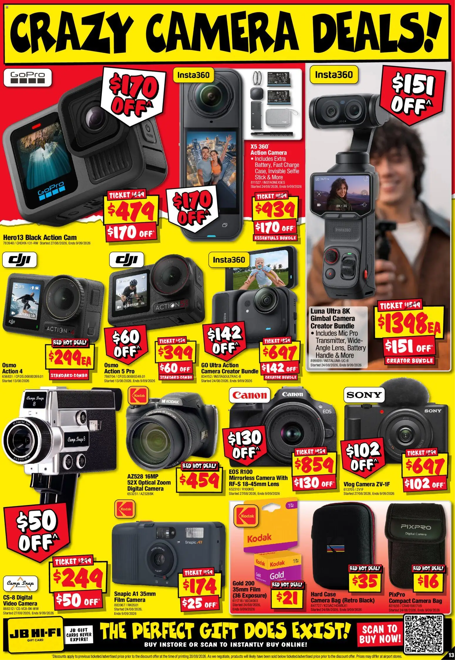 JB Hi-Fi catalogue - valid from 03/09/2026 | Page: 13 | Products: Battery, Camera, Bag, Video