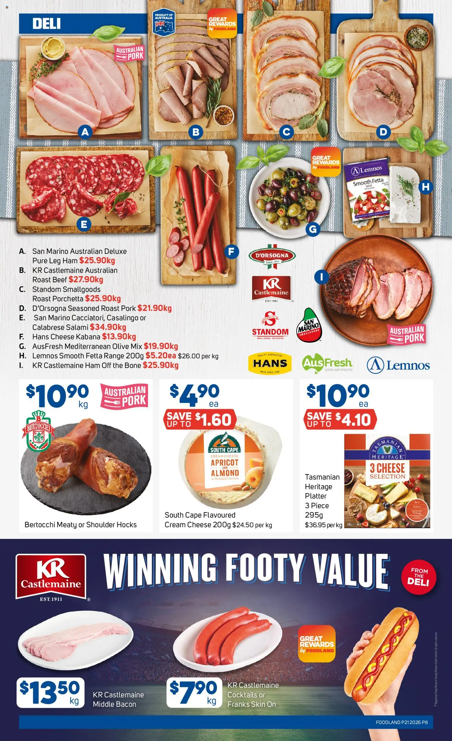 Foodland catalogue - valid from 20.05.2026 | Page: 8 | Products: Cheese, Salami, Pork, Cream