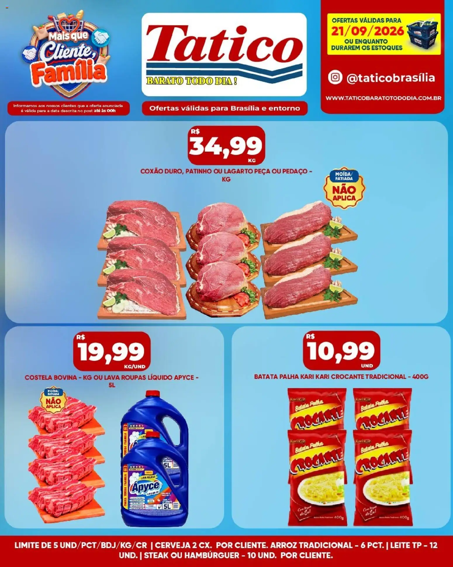 Tatico Folheto - válido de 21/09/2026 | Página: 13 | Produtos: Arroz, Roupas, Batata palha, Batata