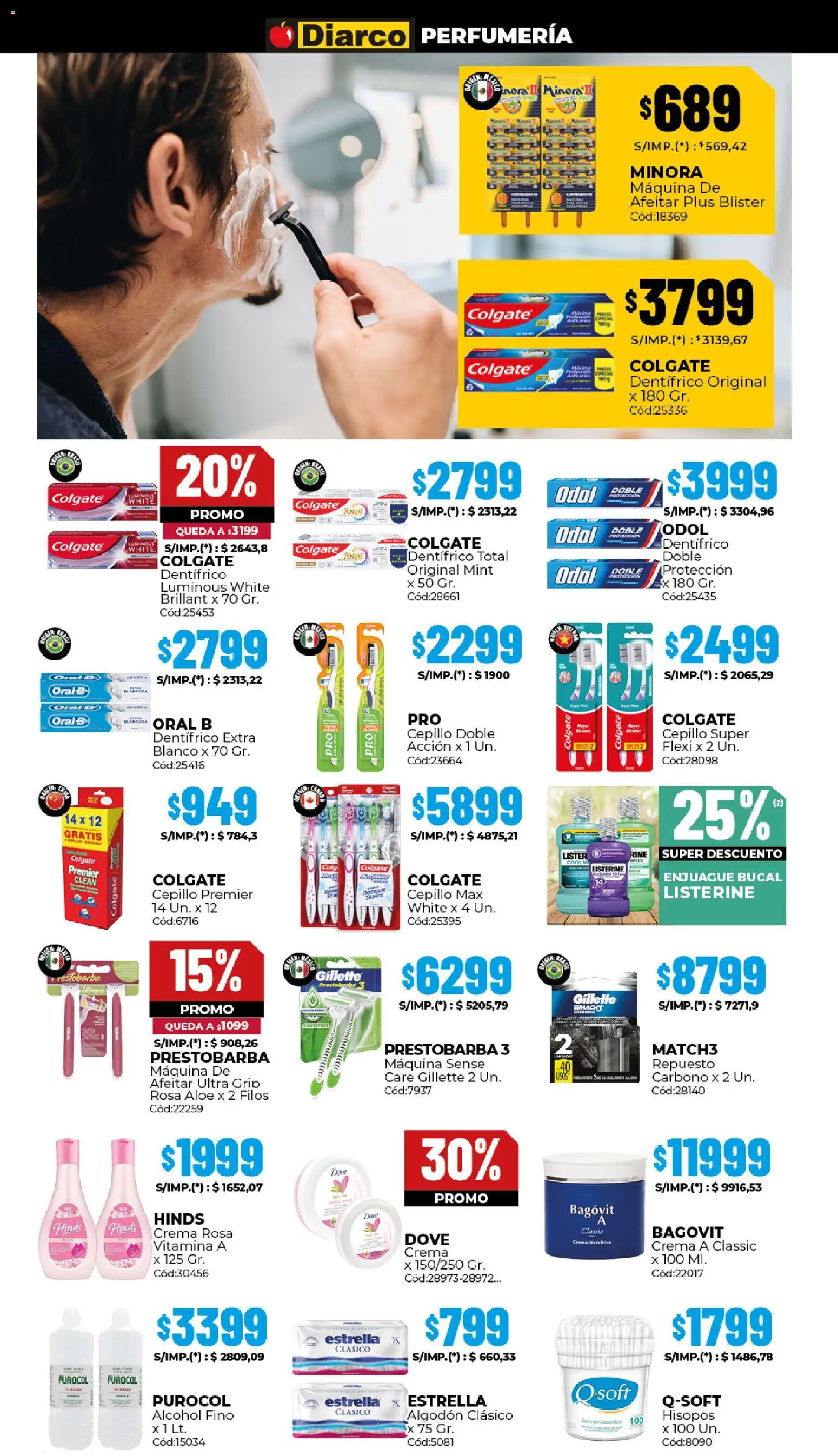 Diarco ofertas │ válido desde el 18.05.2026 | Página: 14 | Productos: Algodón, Maquina de afeitar, Cepillo, Enjuague bucal