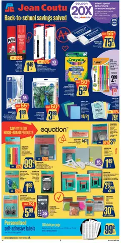 Preview of Jean Coutu flyer - School Booklet from shop Jean Coutu valid from Aug 6, 2026