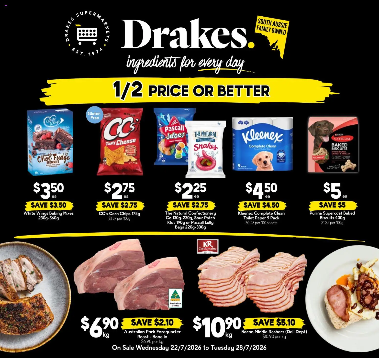 Drakes catalogue - valid from 22/07/2026 | Page: 16 | Products: Bacon, Chicken, Pork, Biscuits