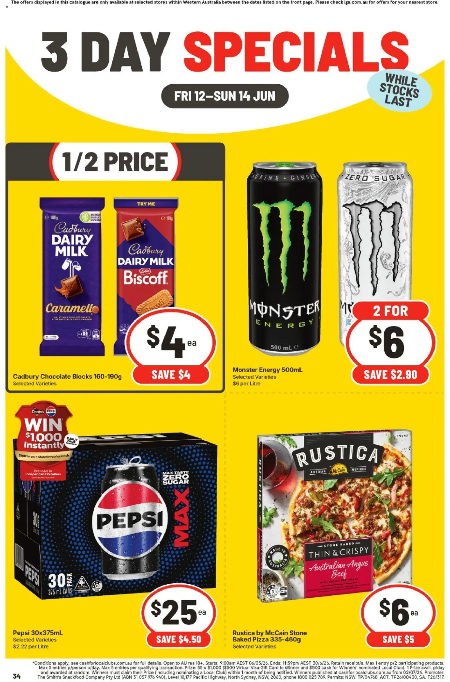 IGA catalogue - valid from 12.06.2026 | Page: 2 | Products: Cocoa, Milk, Pepsi, Sugar
